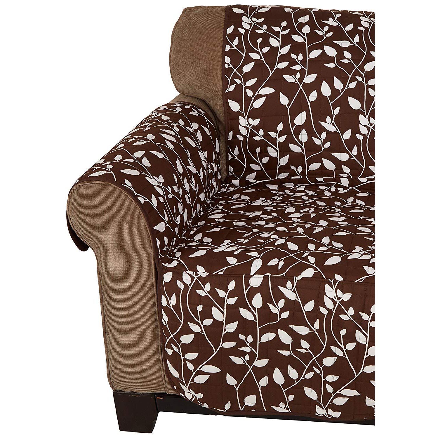 Leaf Design Elegant Comfort Quilted Reversible Furniture Protector