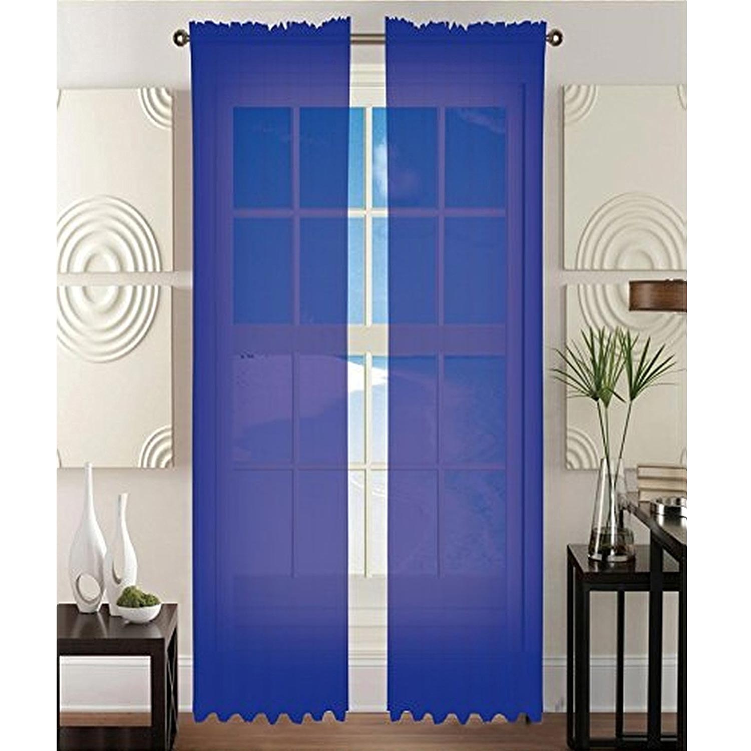 2-Piece SHEER Window CURTAIN/PANEL with 2" ROD POCKET