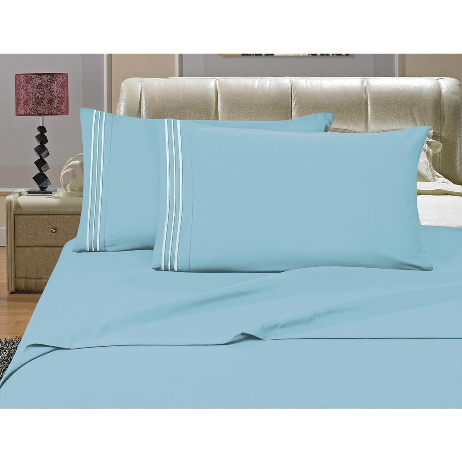 Elegant Comfort 1500 Thread Count 4 pcs Bed Sheet Set, Deep Pocket Up to 16" 