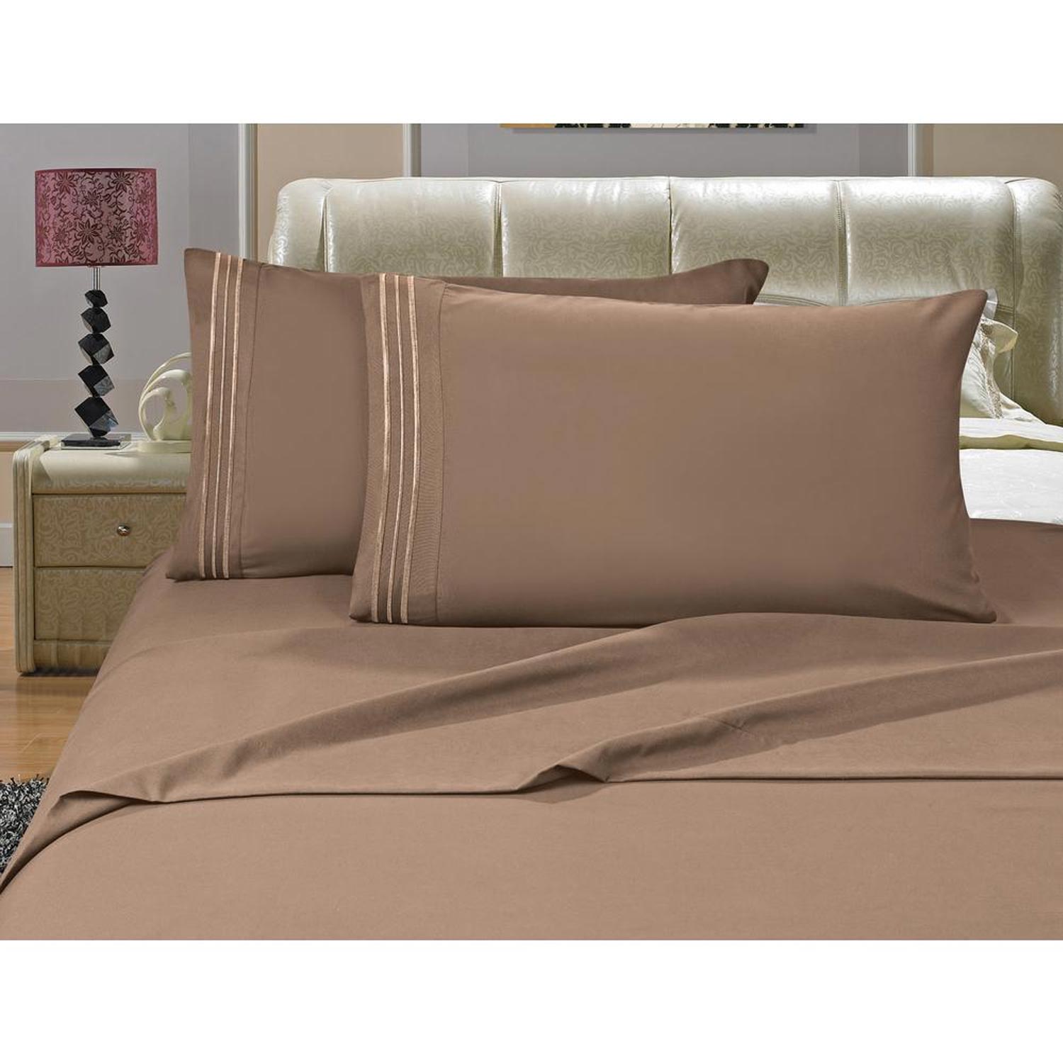 Elegant Comfort 1500 Thread Count 4 pcs Bed Sheet Set, Deep Pocket Up to 16" 