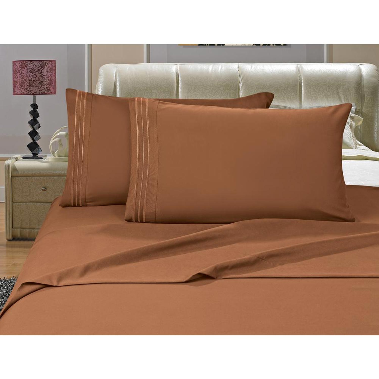 Elegant Comfort 1500 Thread Count 4 pcs Bed Sheet Set, Deep Pocket Up to 16" 