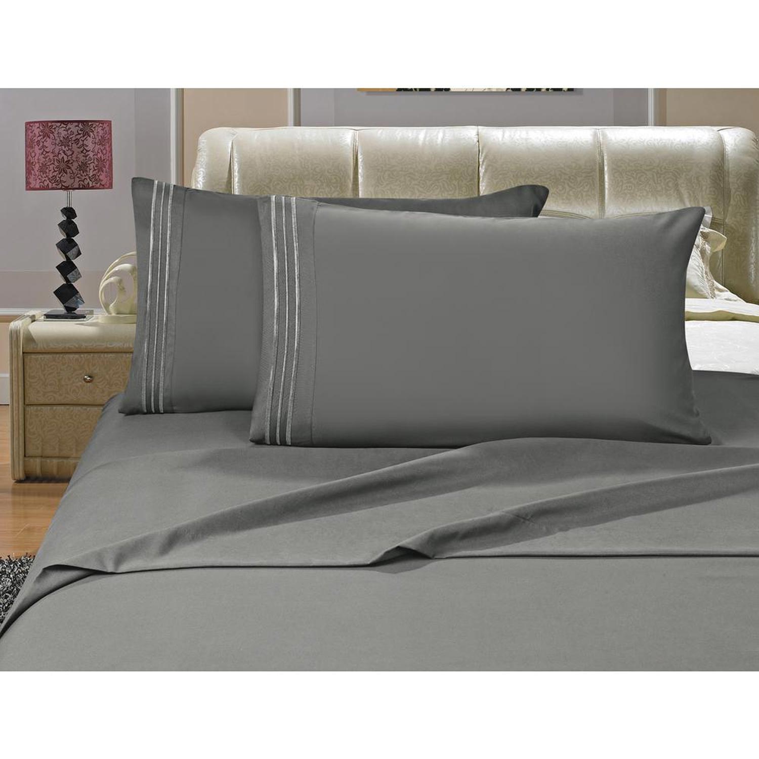 Elegant Comfort 1500 Thread Count 4 pcs Bed Sheet Set, Deep Pocket Up to 16" 