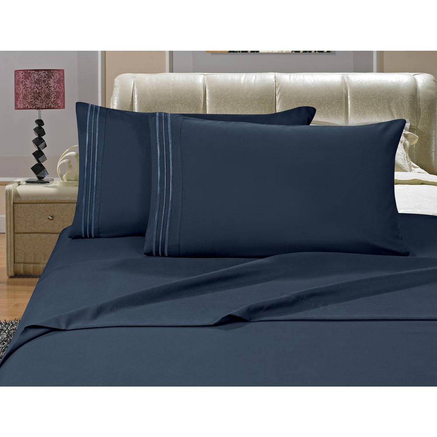 Elegant Comfort 1500 Thread Count 4 pcs Bed Sheet Set, Deep Pocket Up to 16" 