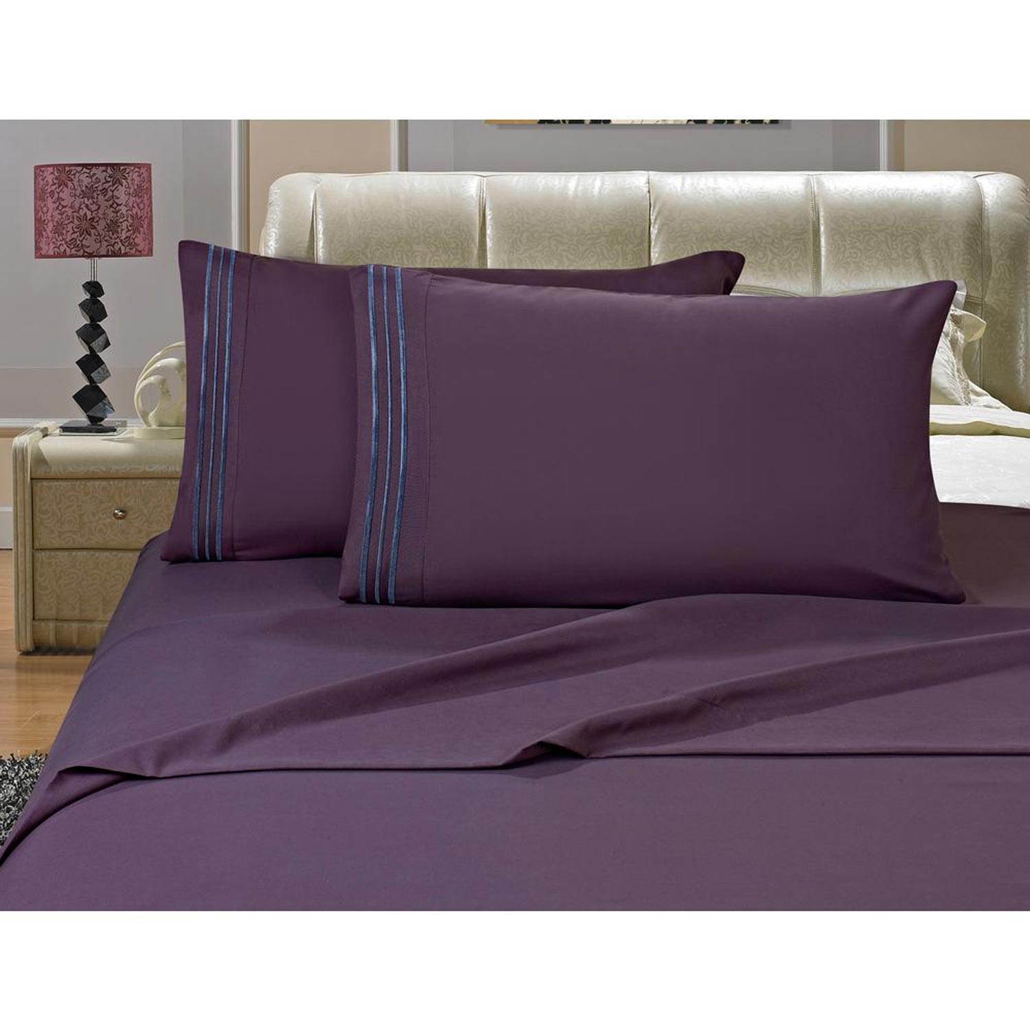 Elegant Comfort 1500 Thread Count 4 pcs Bed Sheet Set, Deep Pocket Up to 16" 