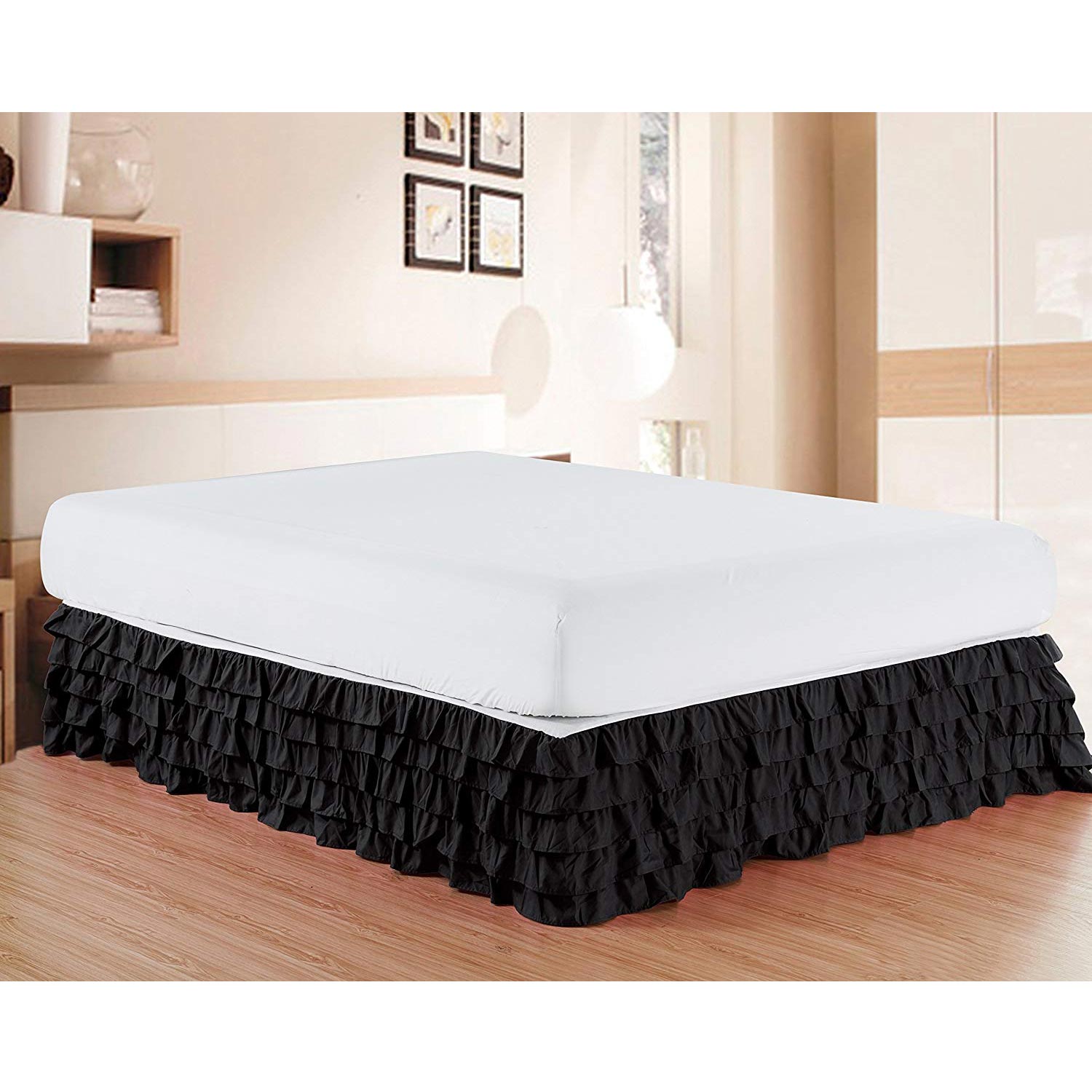 Elegant Comfort Luxurious Premium Quality 1500 Thread Count Egyptian Quality Microfiber Multi-Ruffle