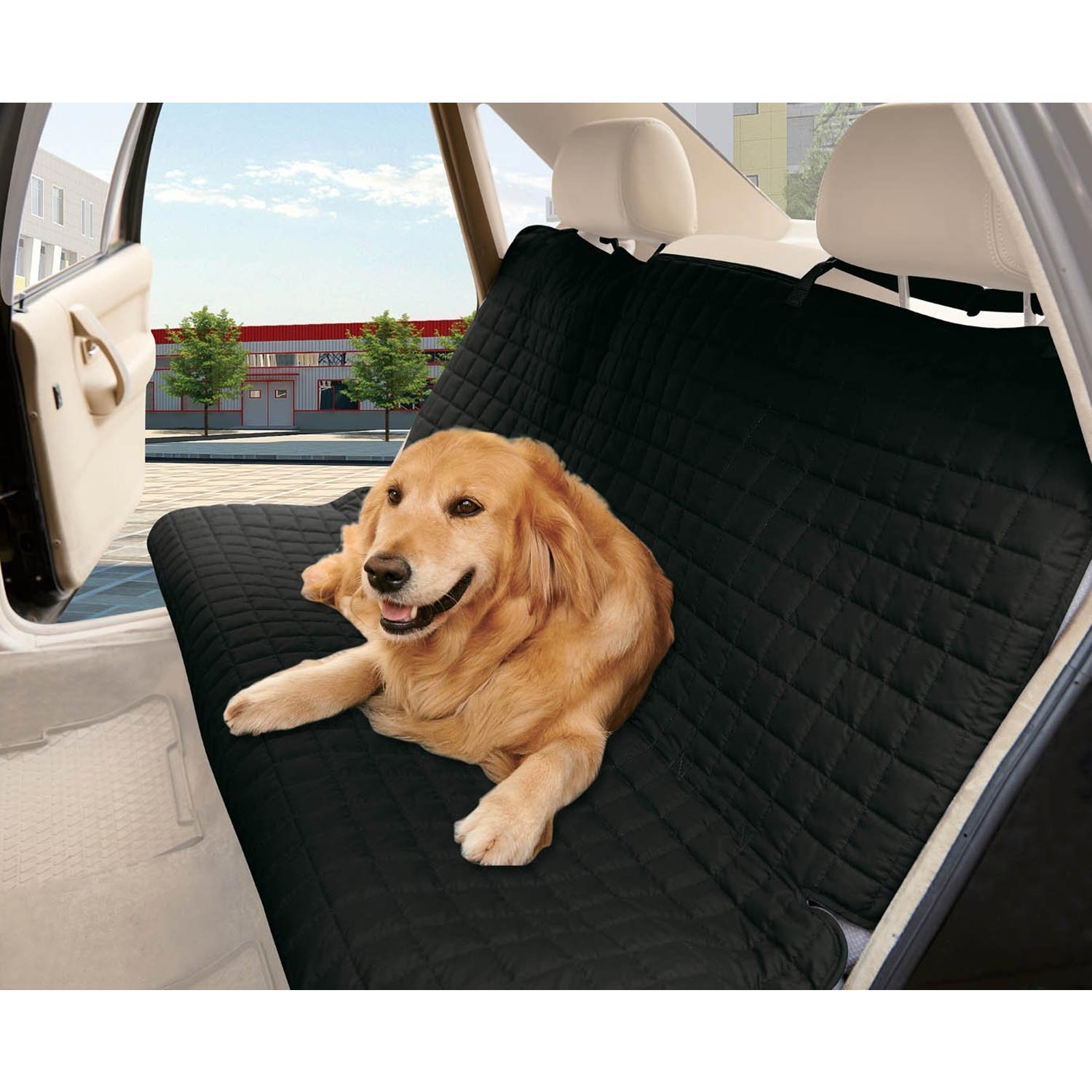 Elegant Comfort Quilted Design %100 Waterproof Premium Quality Bench Car Seat Protector Cover (Entir