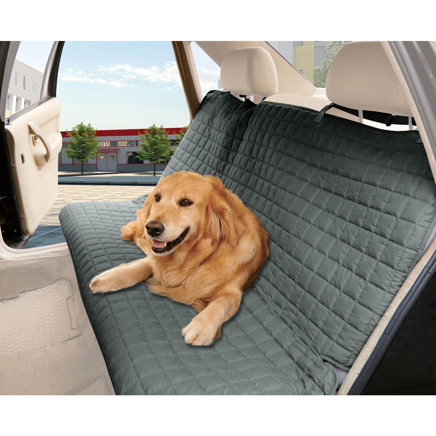 Elegant Comfort Quilted Design %100 Waterproof Premium Quality Bench Car Seat Protector Cover (Entir