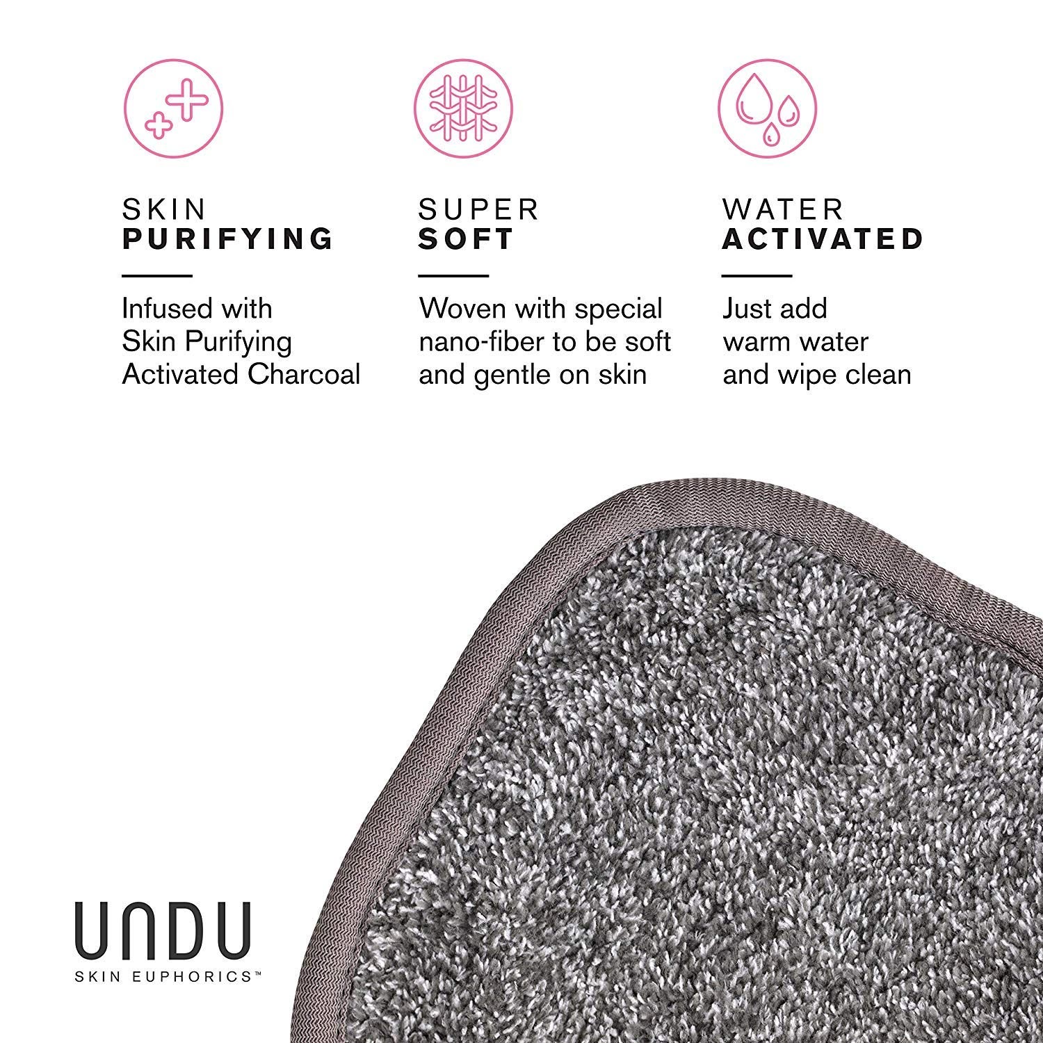 Reusable Nanofiber Makeup Remover Cloth With Activated Charcoal