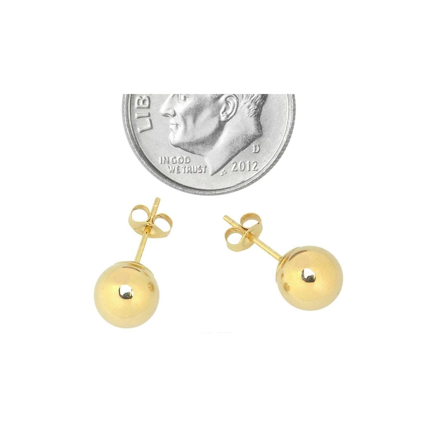 Solid 14K Gold Ball Studs