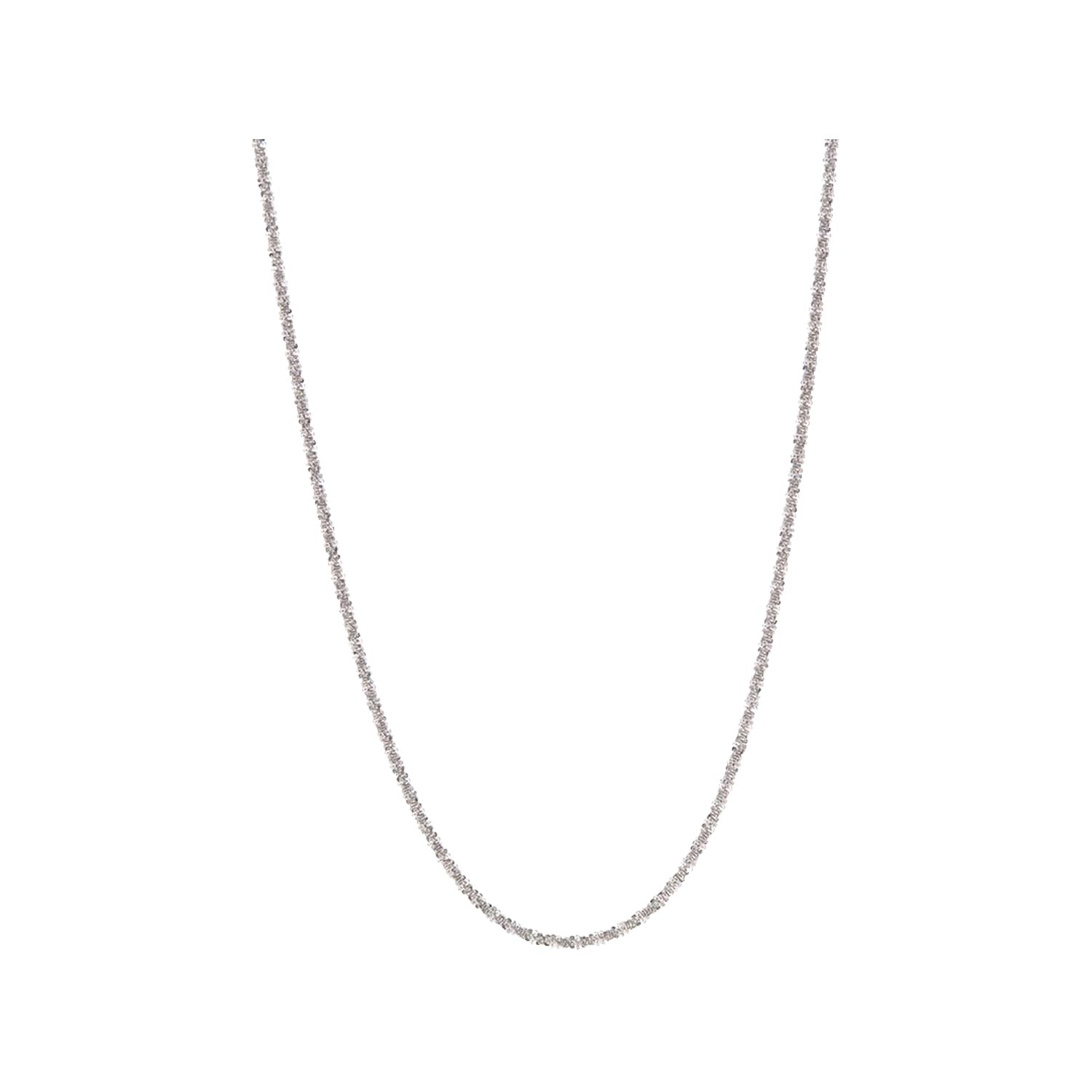 Italian Sterling Silver Twisted Roc Chain Necklace