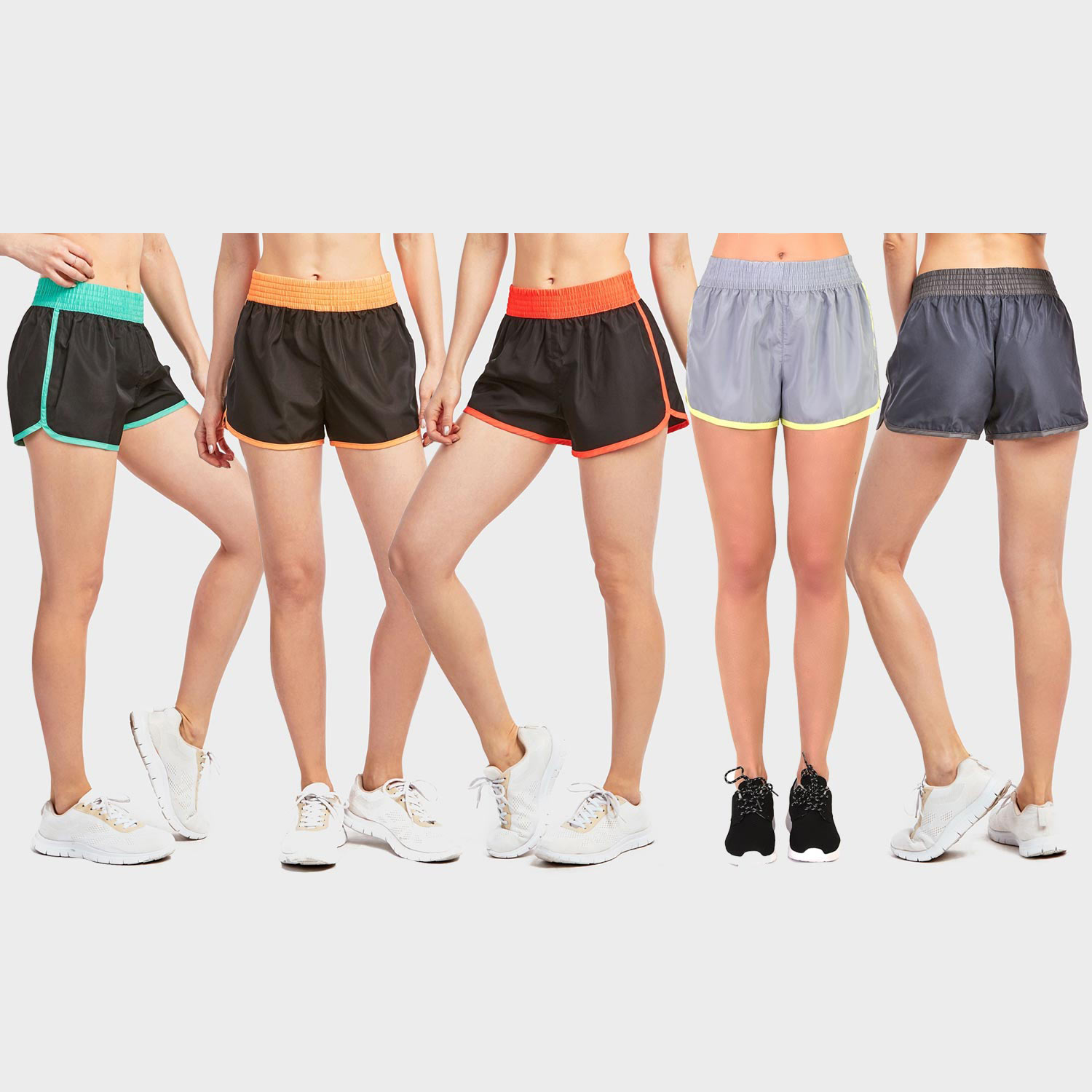 5 Pack Ladies Athletic Shorts