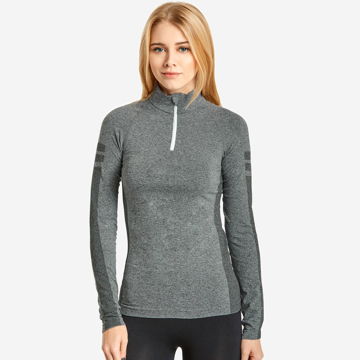 Buy One Get One Free Ladies 1/4 Zip Active Pullover Heather