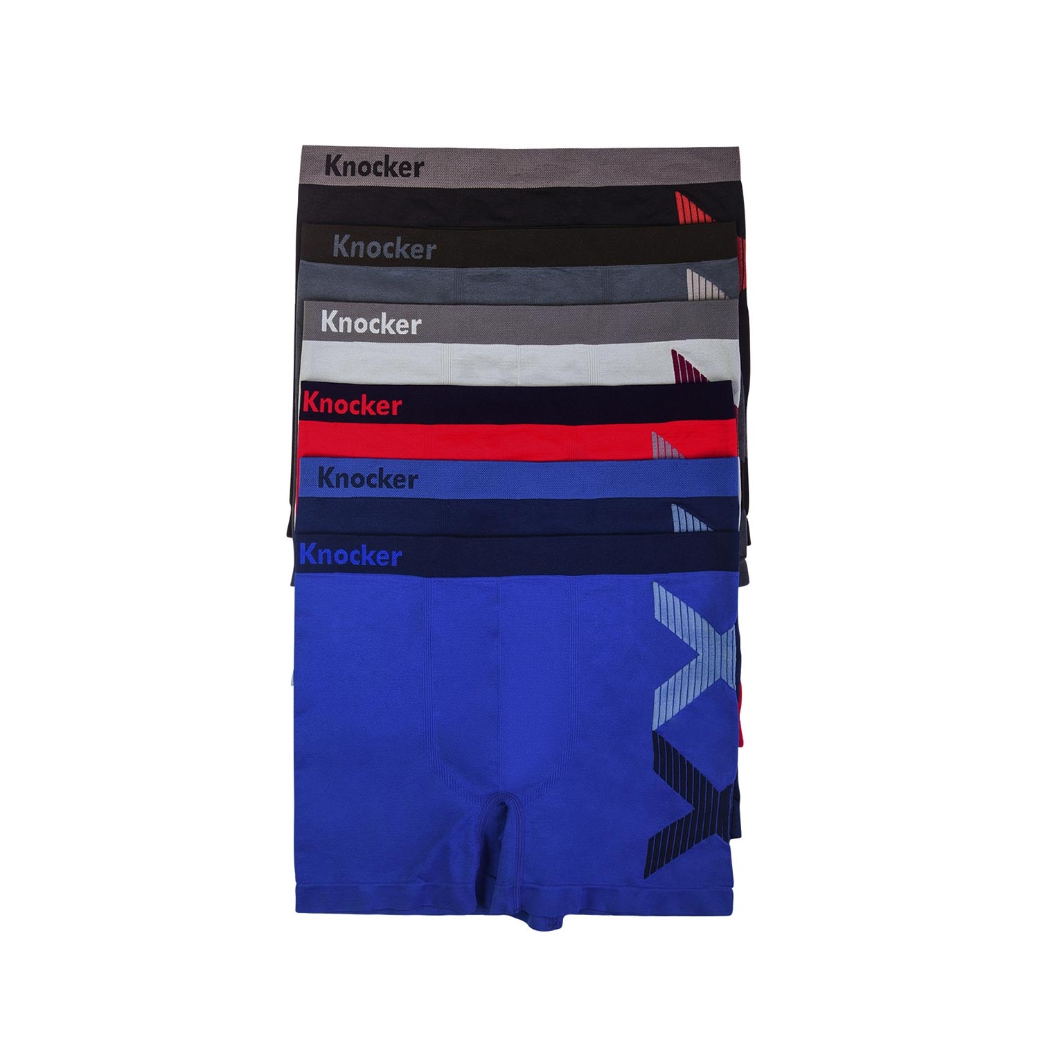 6 Pack Knocker Men's Seamless Boxer Briefs