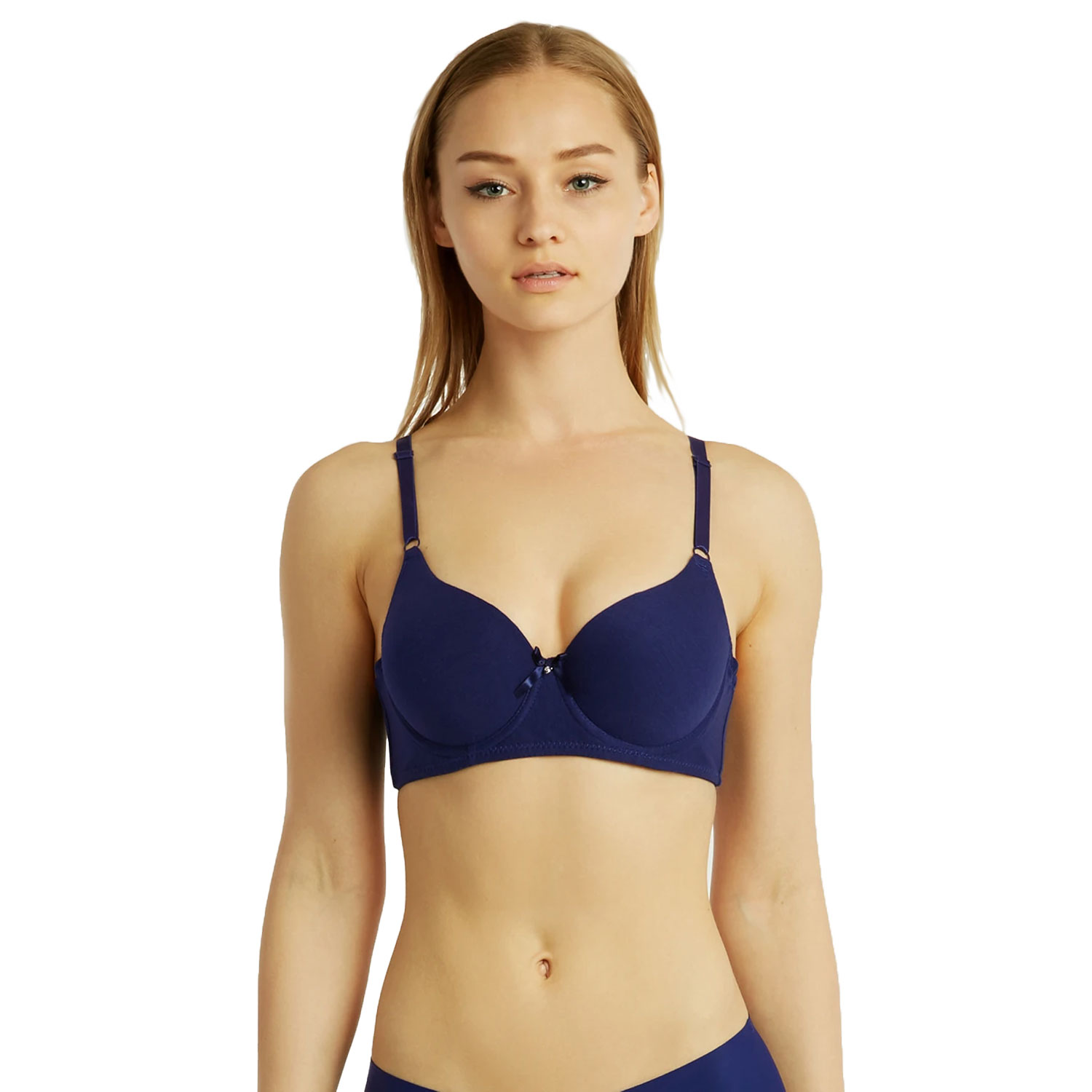 6 Pack ET|TU Ladies Cotton Plain Bra