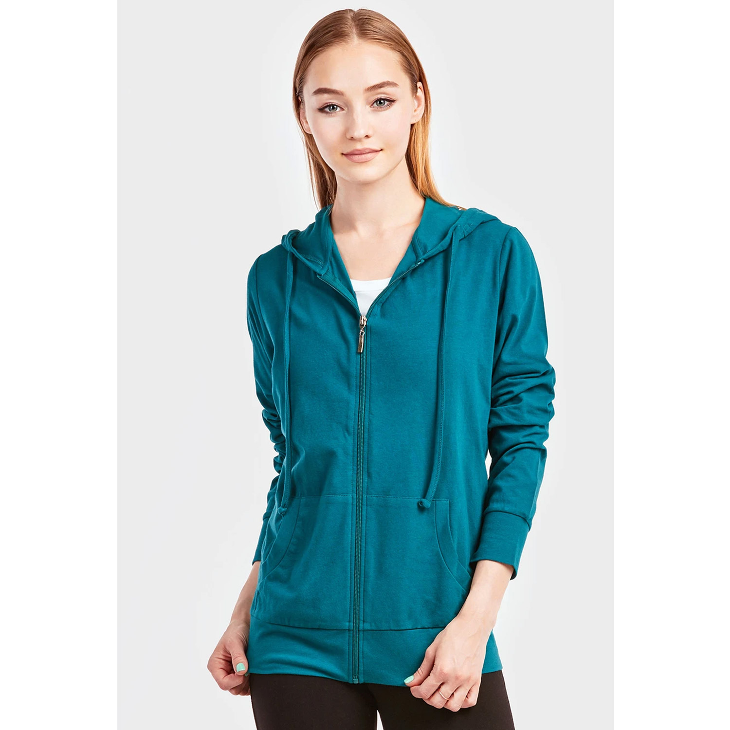 Sofra Ladies Thin Zip-up Hoodie Jacket