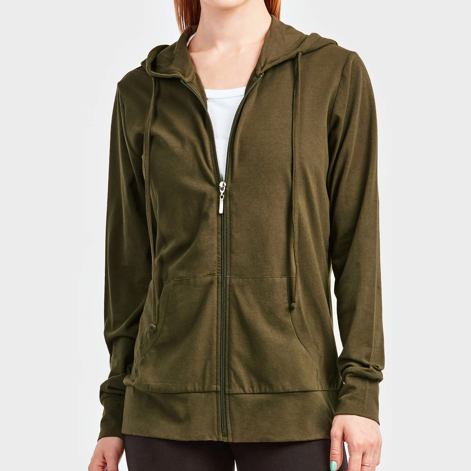 Sofra Ladies Thin Zip-up Hoodie Jacket