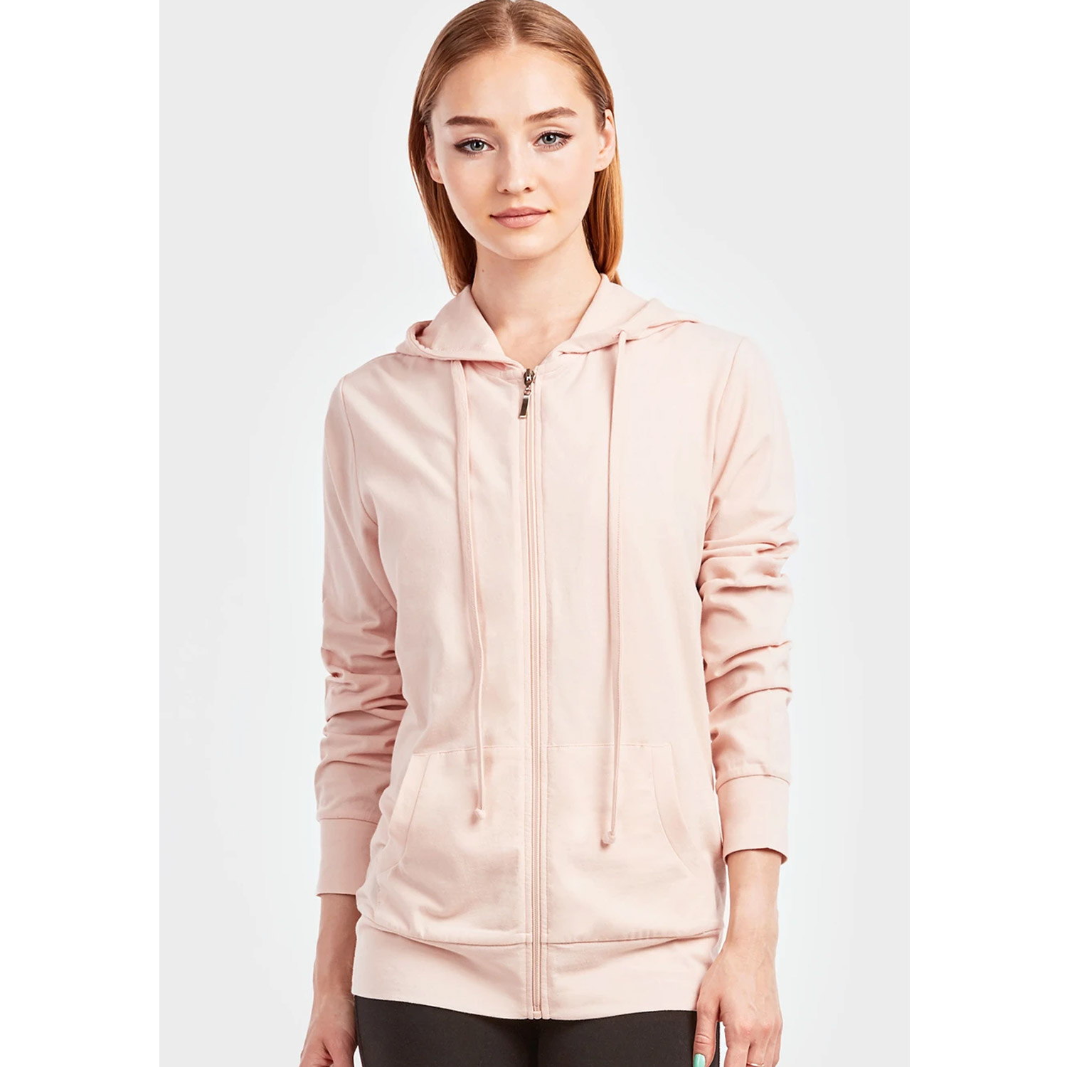 Sofra Ladies Thin Zip-up Hoodie Jacket