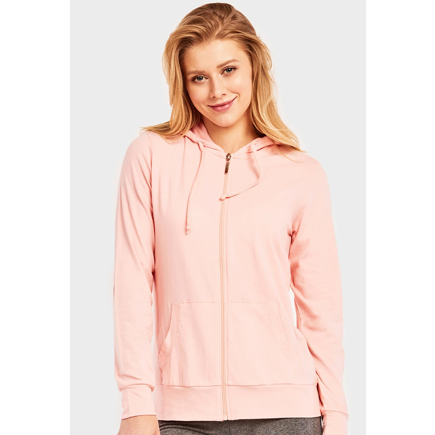 Sofra Ladies Thin Zip-up Hoodie Jacket