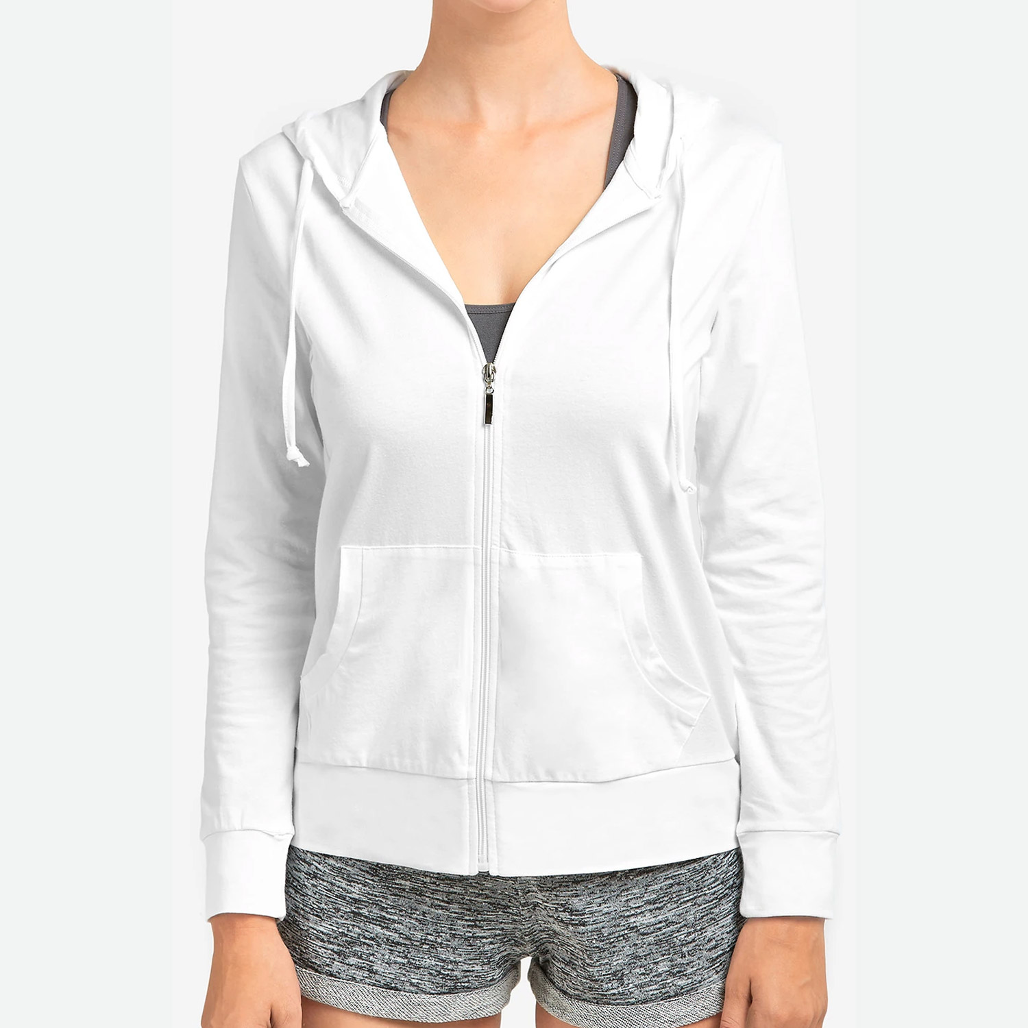 Sofra Ladies Thin Zip-up Hoodie Jacket