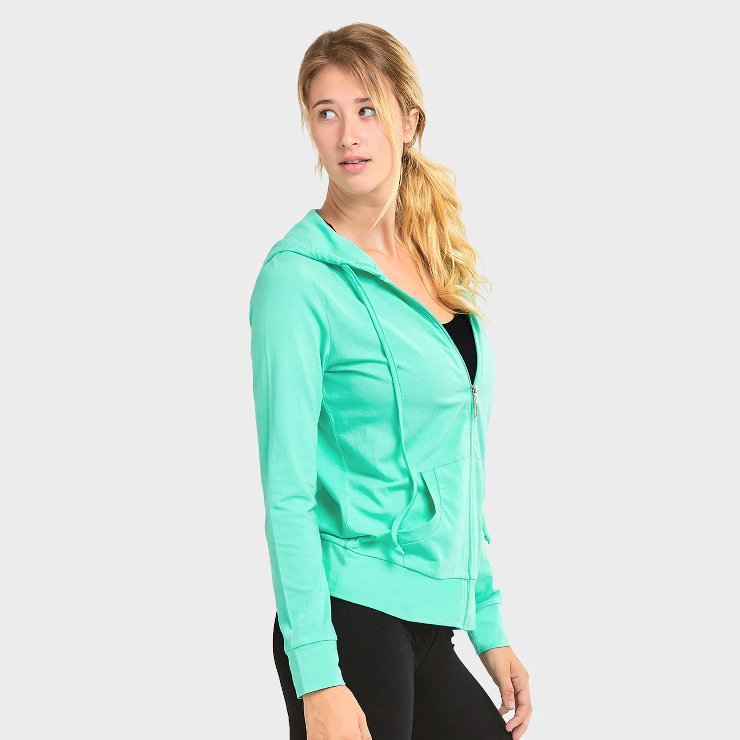 Sofra Ladies Thin Zip-up Hoodie Jacket