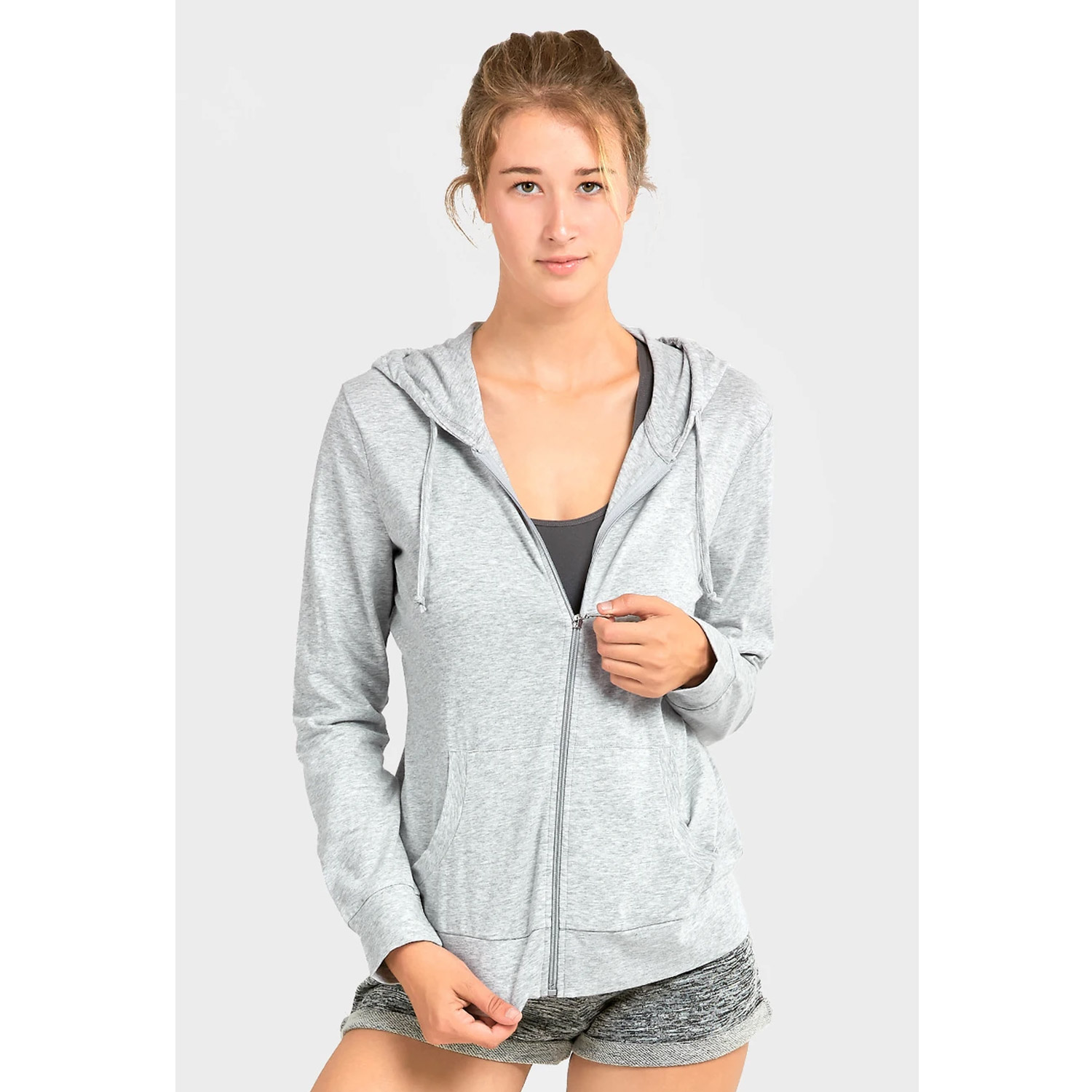 Sofra Ladies Thin Zip-up Hoodie Jacket