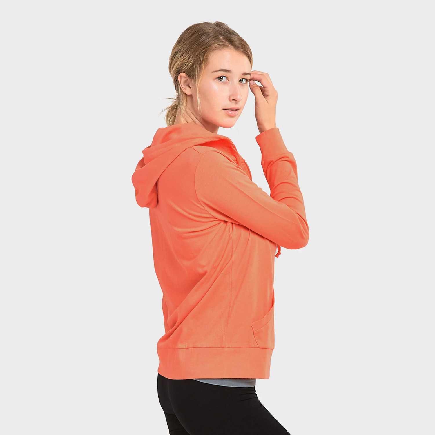 Sofra Ladies Thin Zip-up Hoodie Jacket