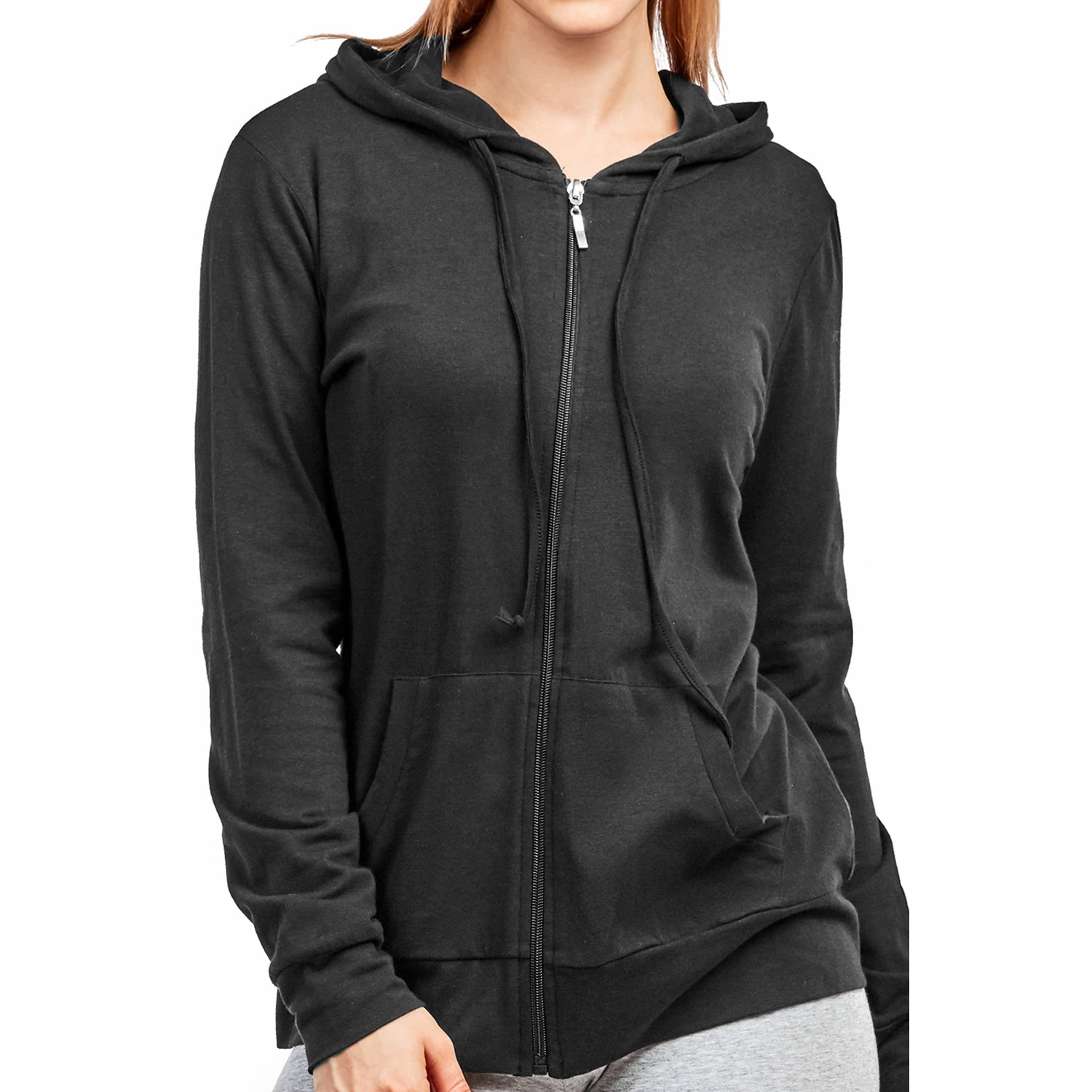 Cottonbell Ladies Thin Zip-up Hoodie Jacket