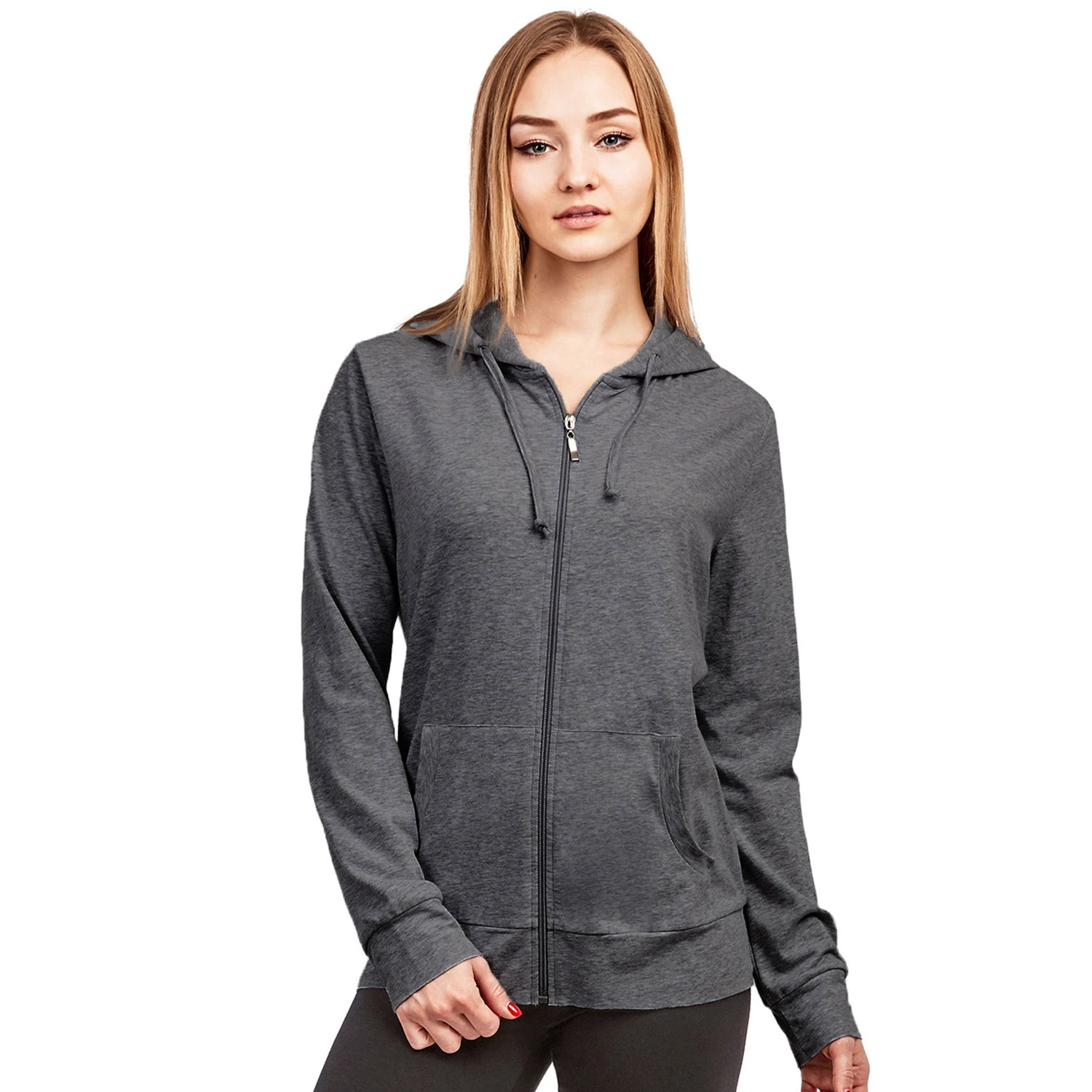 Cottonbell Ladies Thin Zip-up Hoodie Jacket