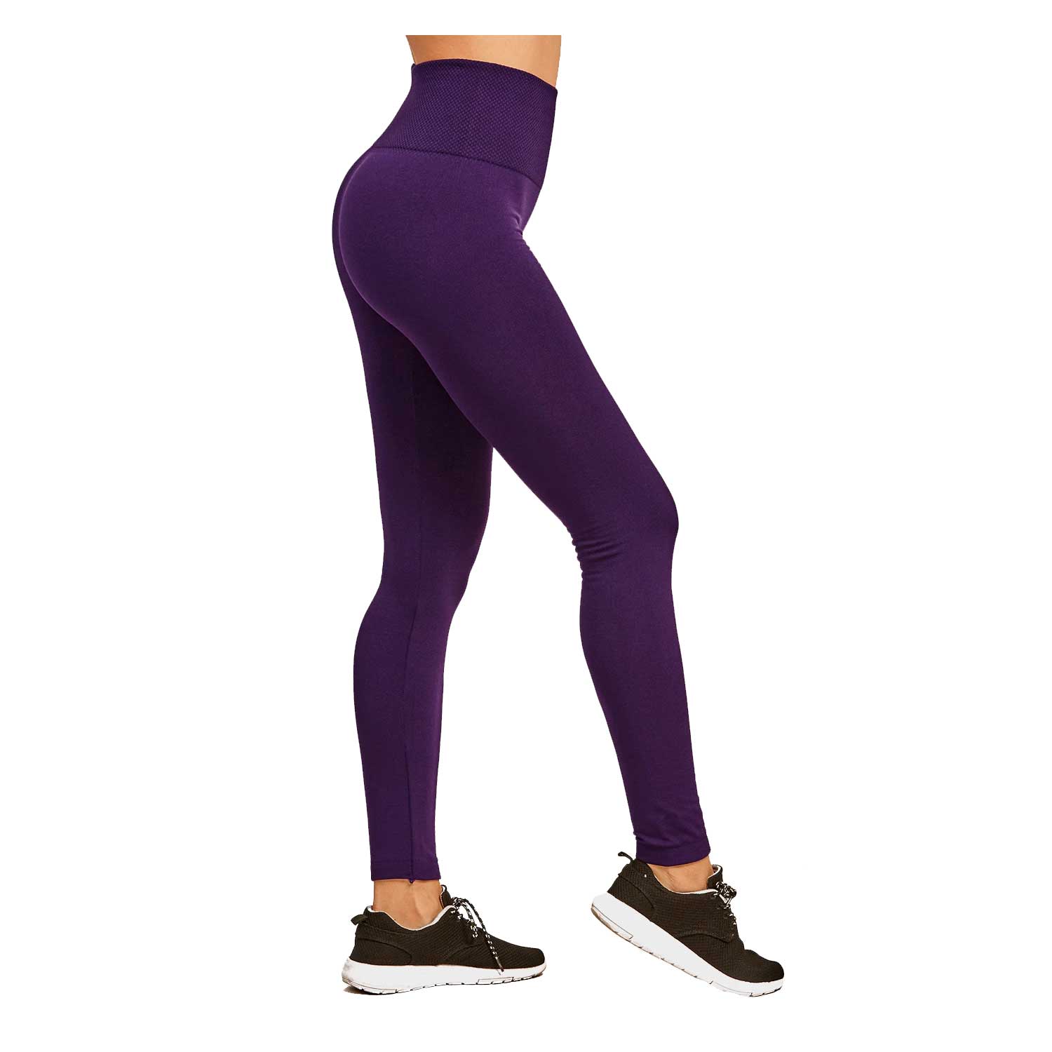 6 Pack Ladies High Waist Fleece Extra Wide Band Leggings