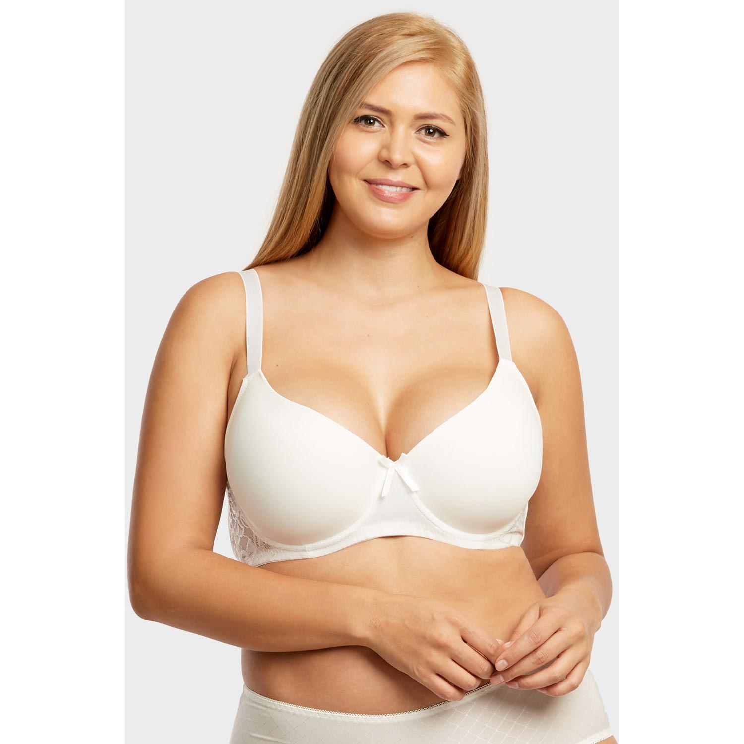 6 Pack Mamia Ladies Full Cup Plain Lace Bra