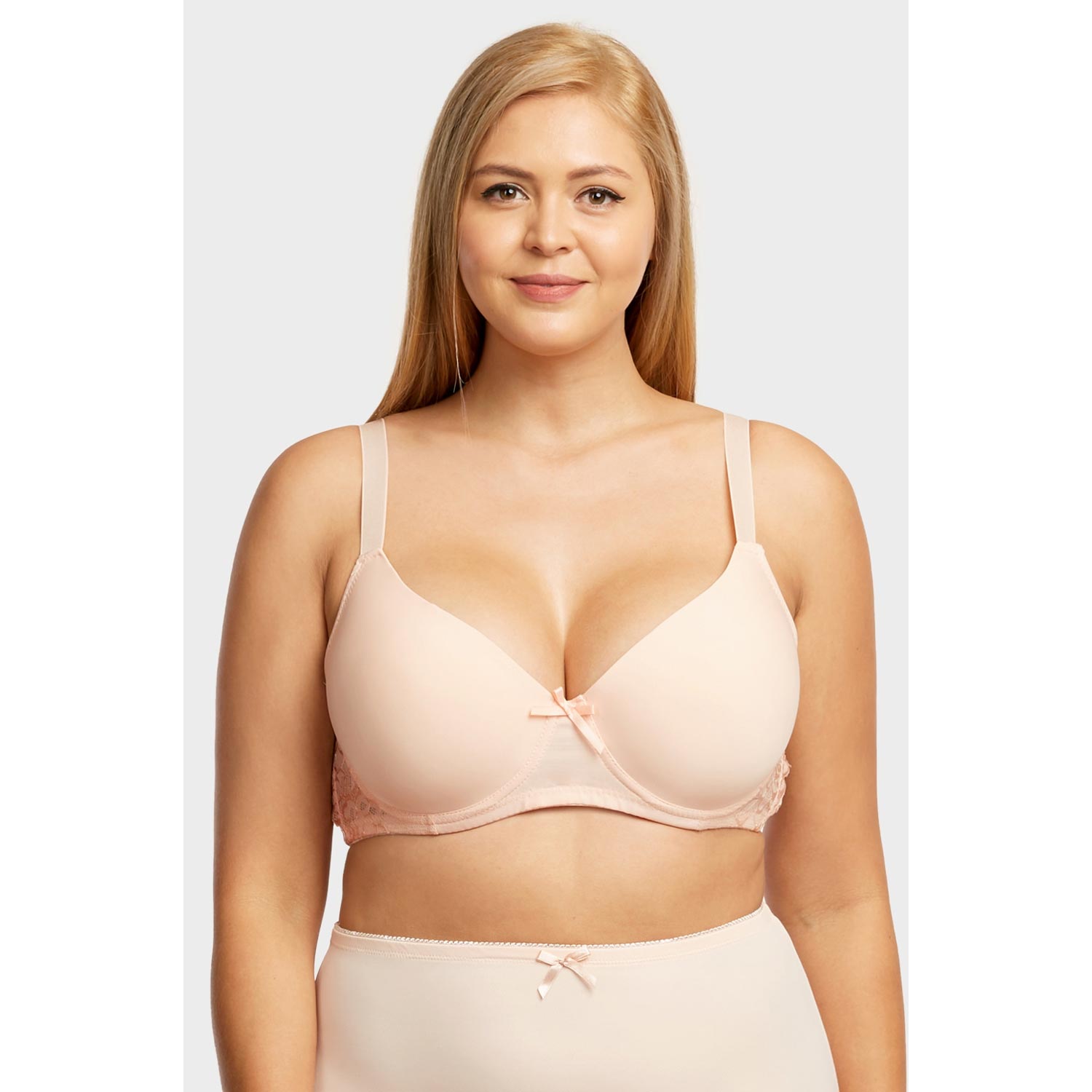 6 Pack Mamia Ladies Full Cup Plain Lace Bra