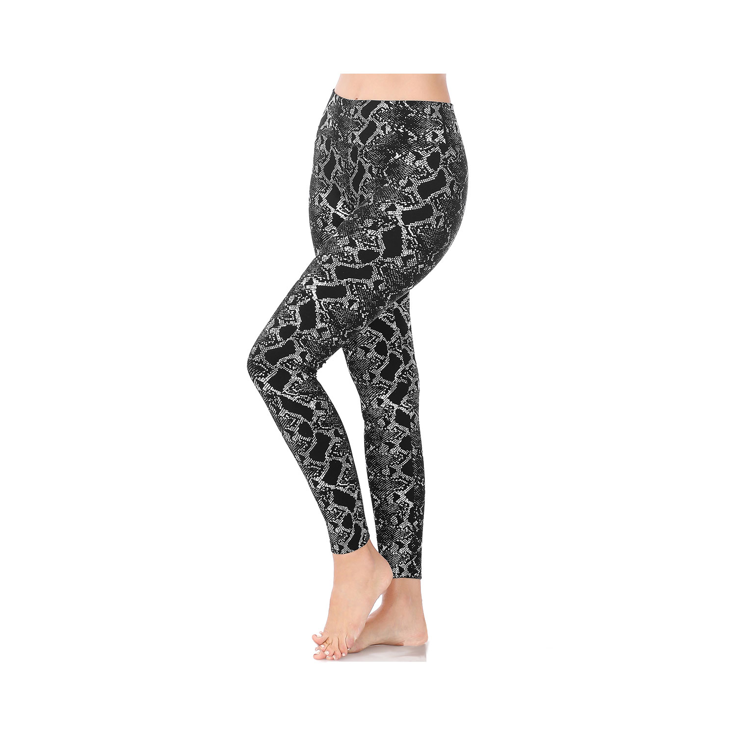  Snake Print Fleece Leggings 3 Pack