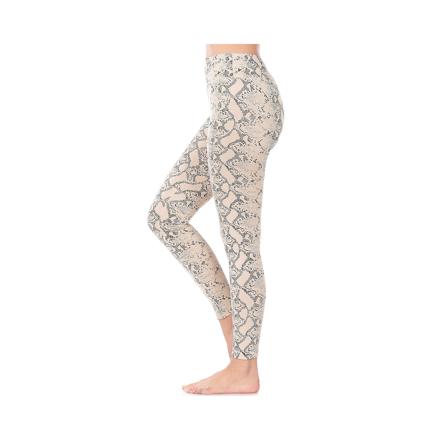  Snake Print Fleece Leggings 3 Pack