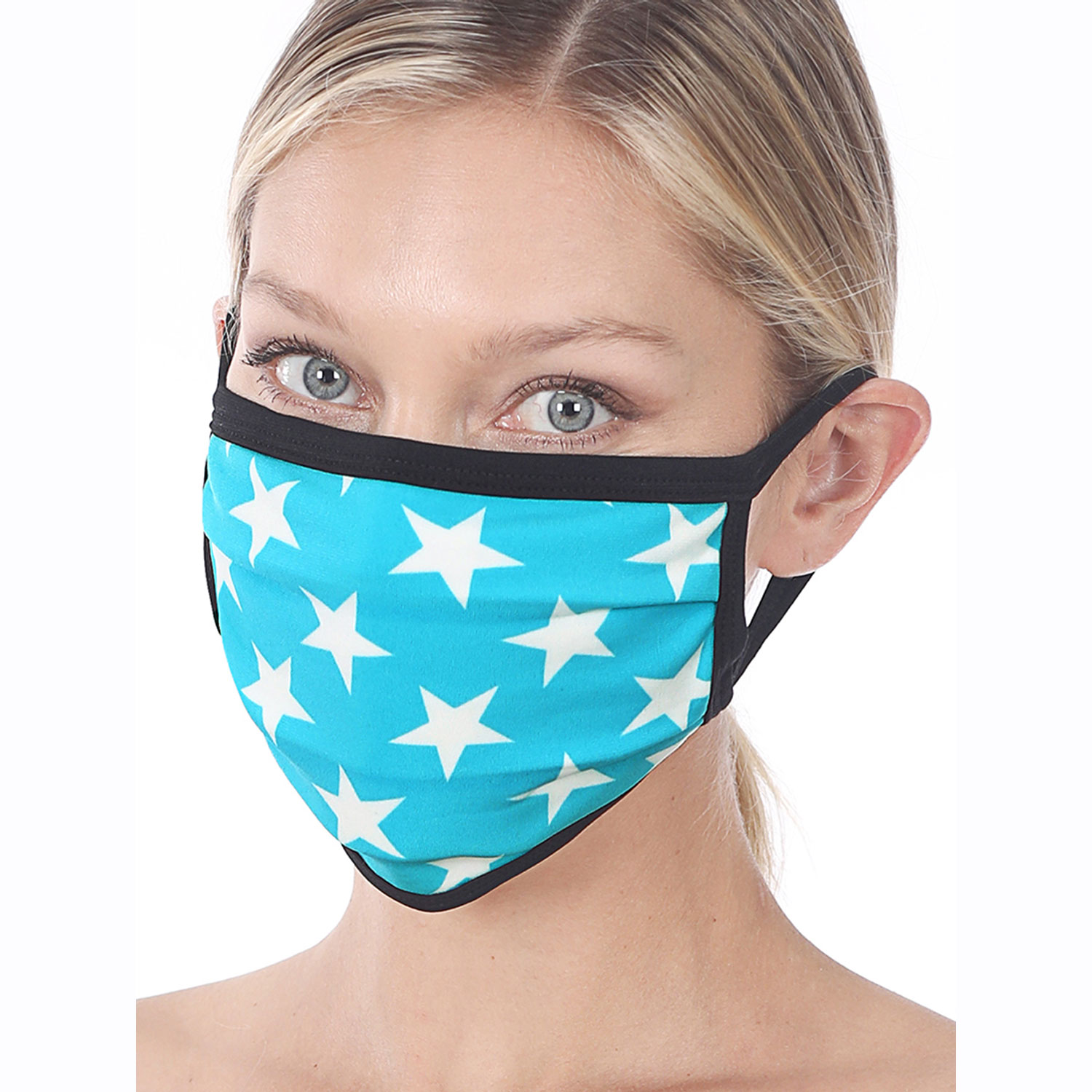 12 Pack Star Print Washable Poly And Cotton Mask