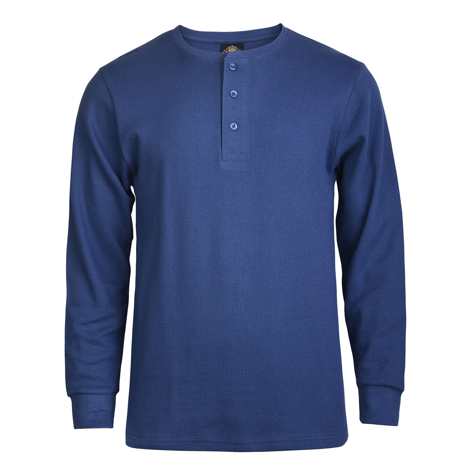 Buy One Get One Free Men's Waffle Knit Thermal Henley Shirt