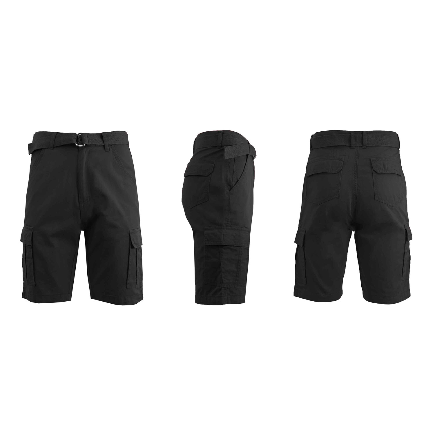 Men's Cotton Chino Shorts with Belt Sizes 30-42