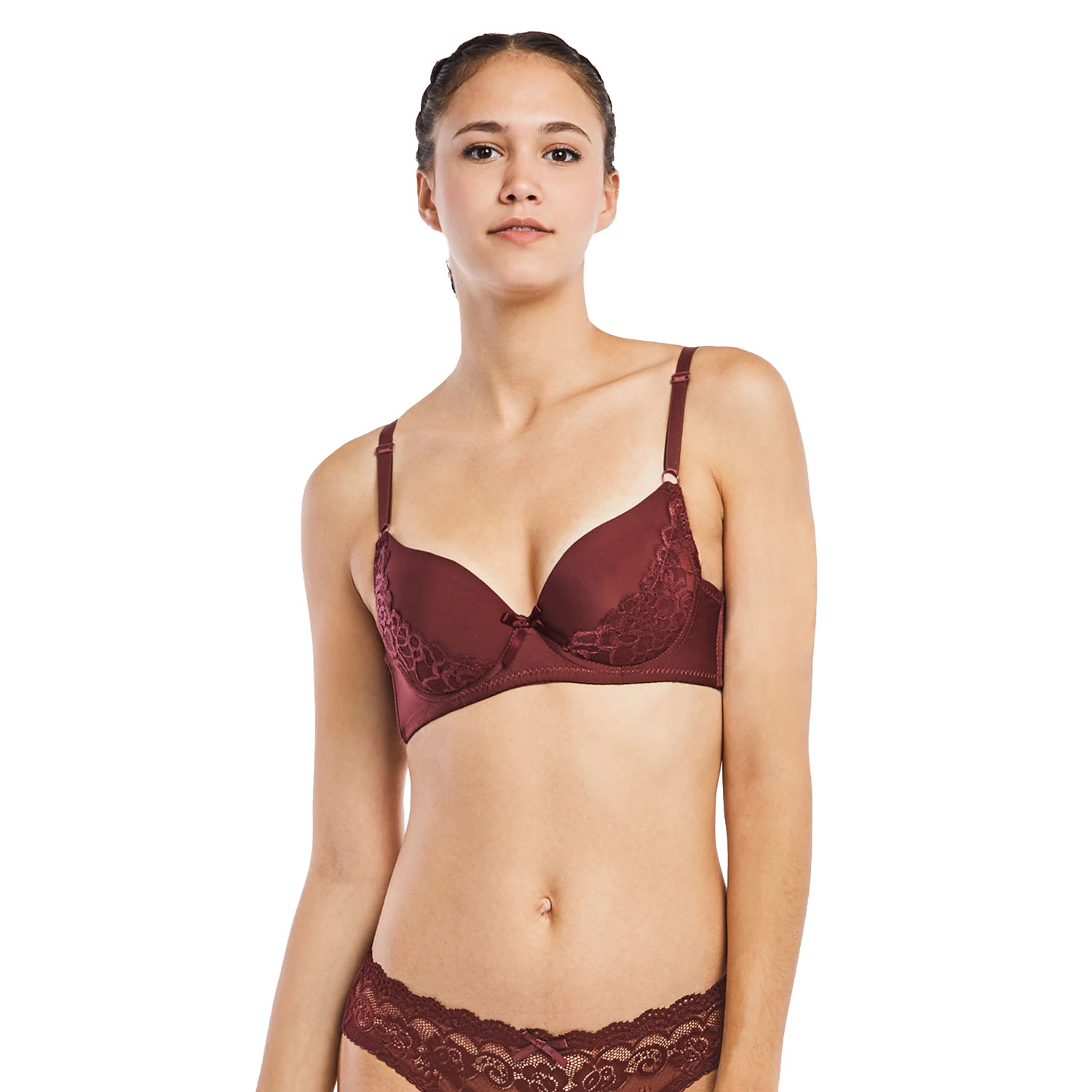 6 Pack Sofra Ladies Plain Lace Bra