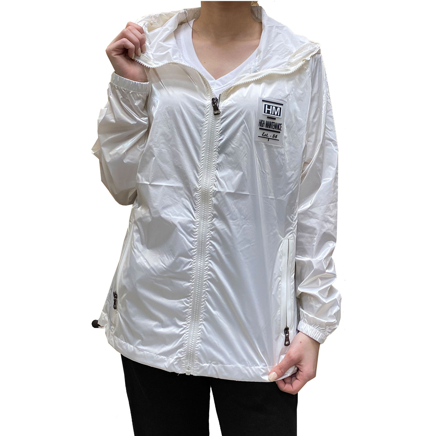 Women's Hooded Fashion Windbreaker