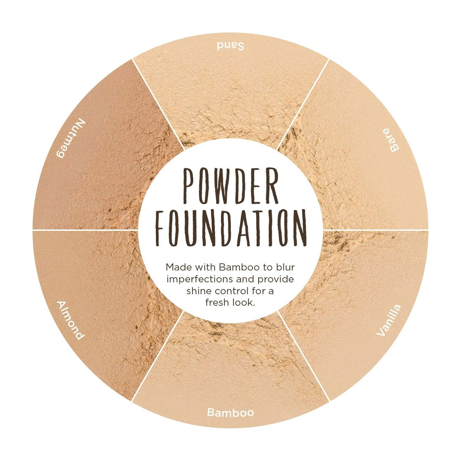 2 Pack 100% Natural Mattifying Powder Foundation Bamboo