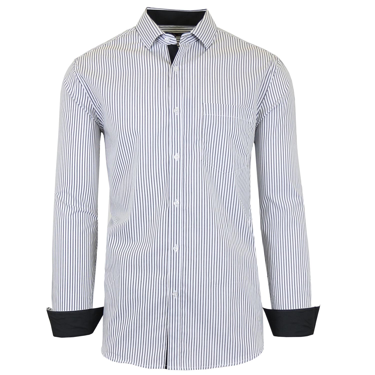 Men's Long Sleeve Printed Stretch Dress Shirts