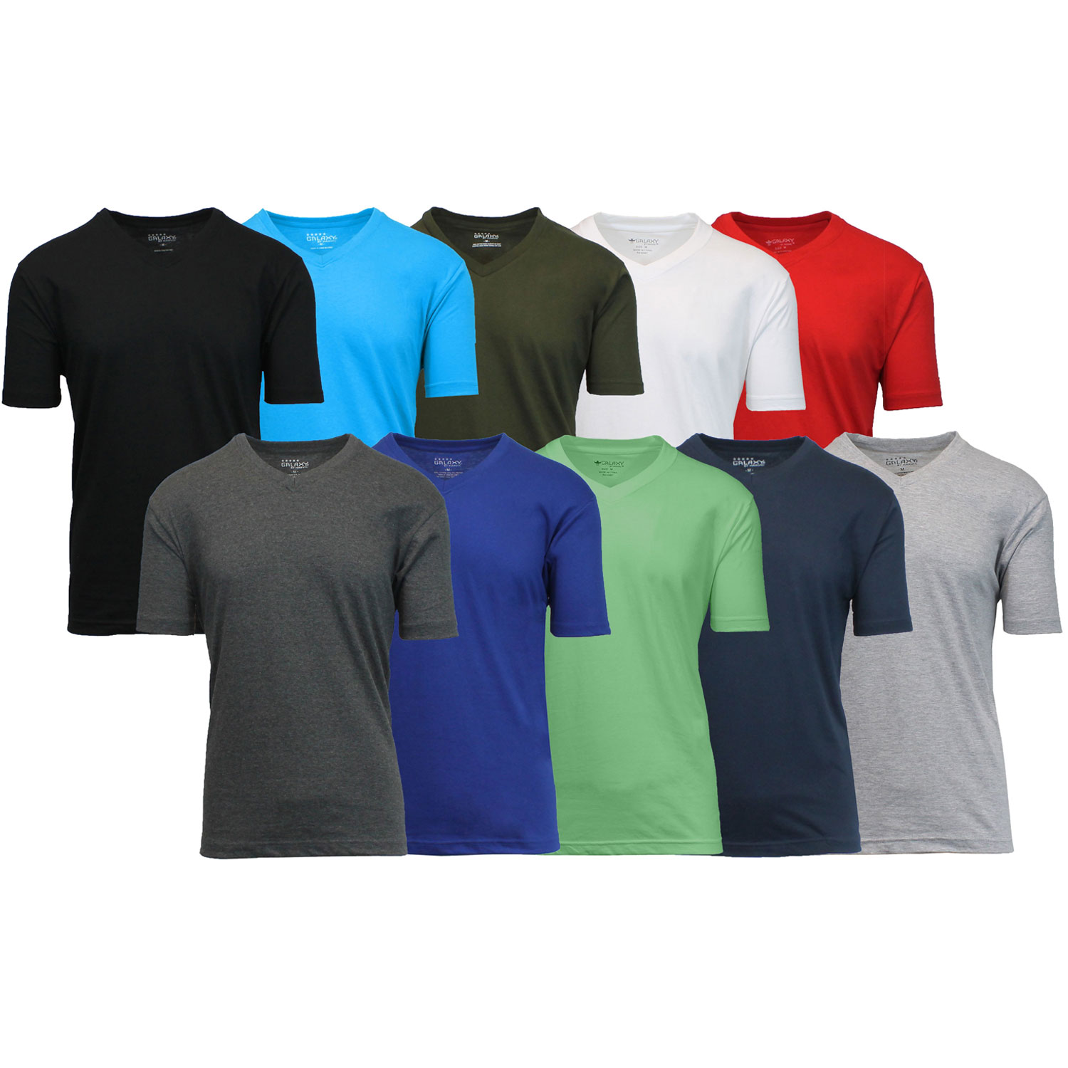 5 Pack Short Sleeve V-Neck Tee