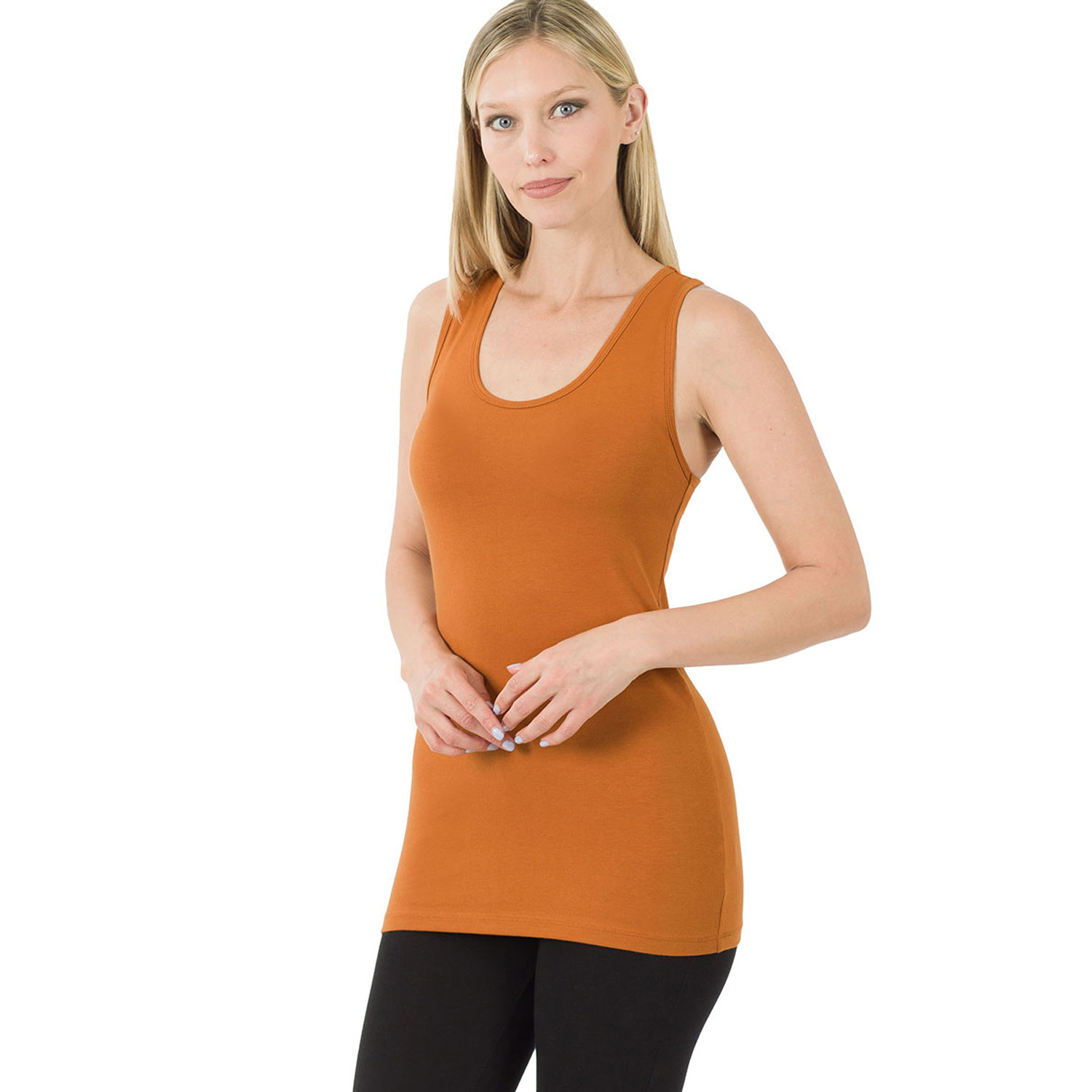 Cotton Spandex Racerback Tank Top