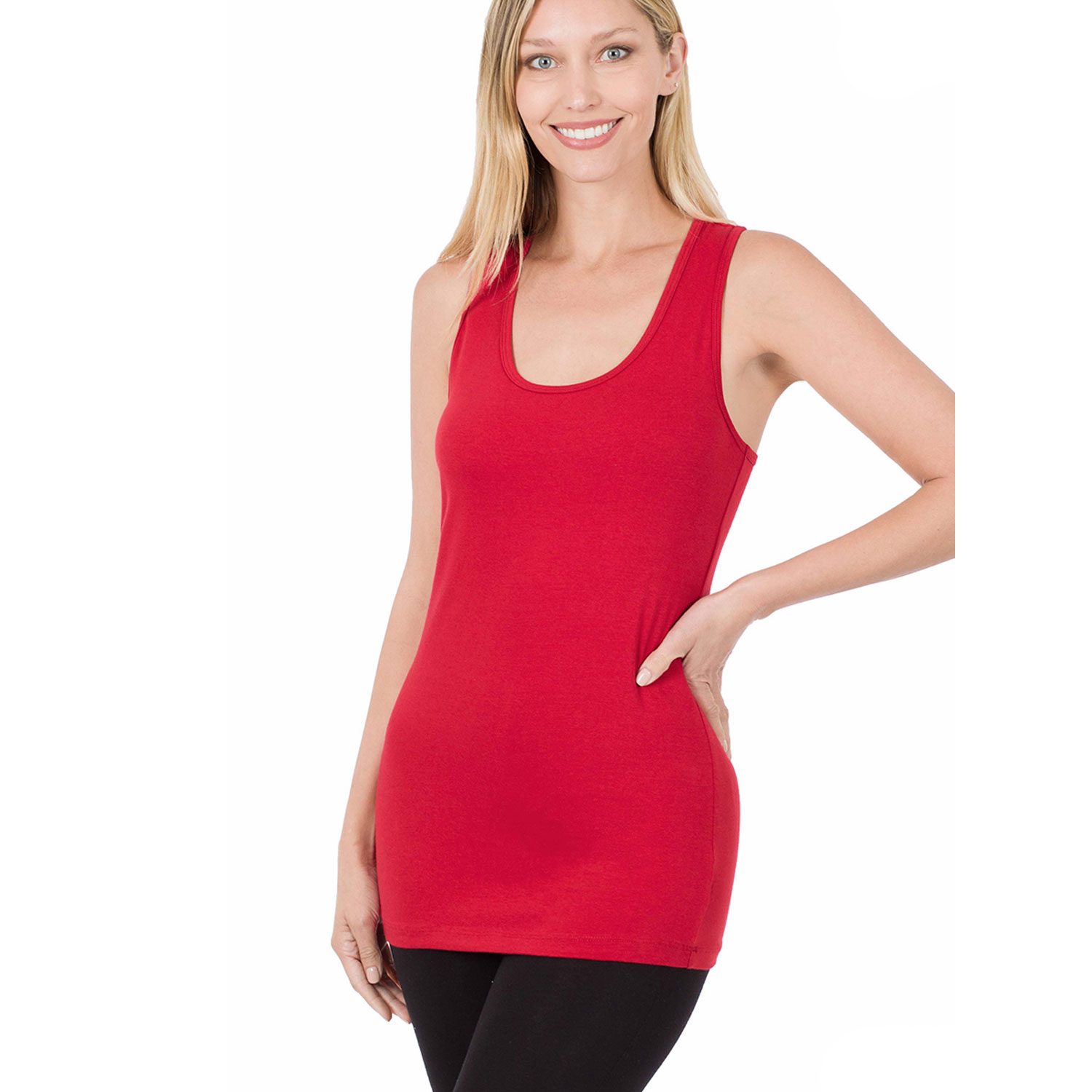 Cotton Spandex Racerback Tank Top