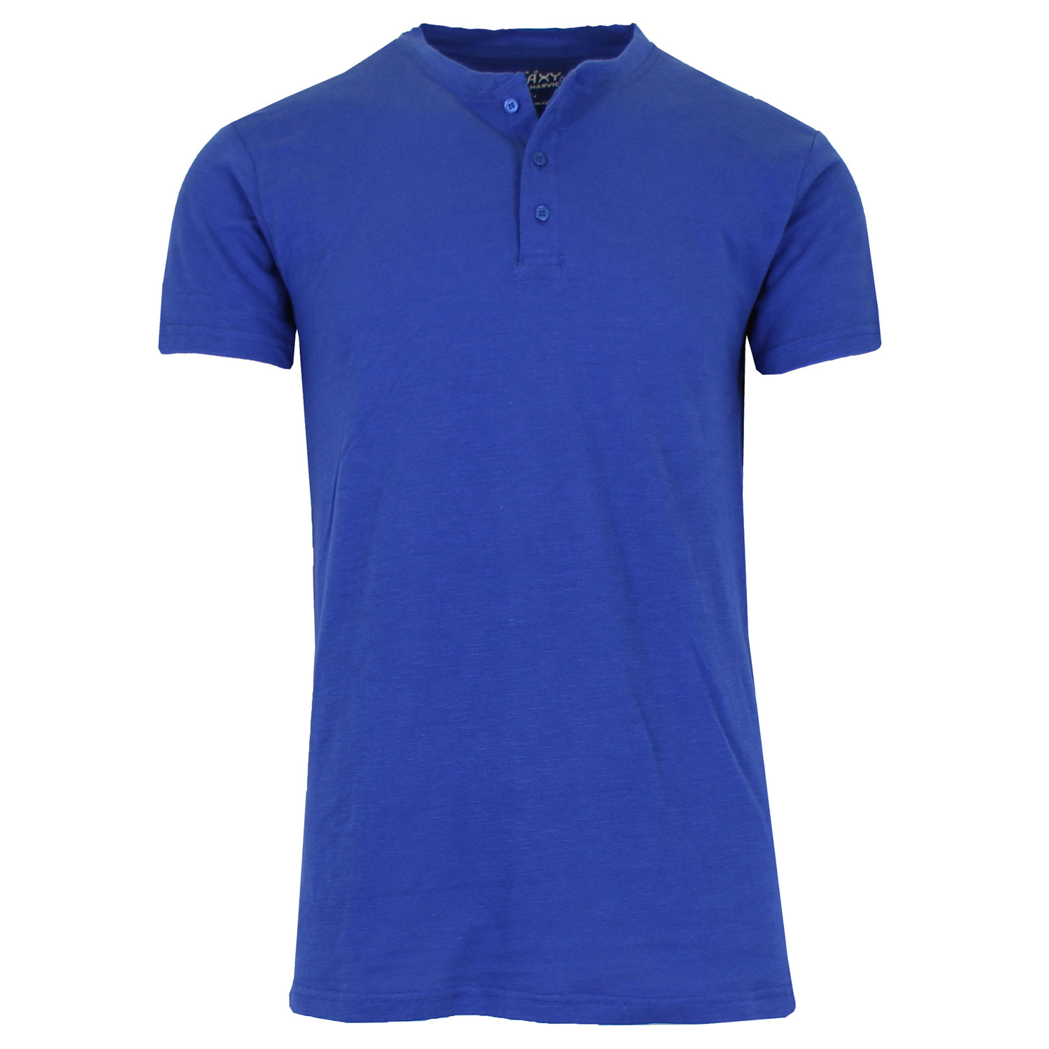 Men's Slim Fitting Short Sleeve Henley Slub Tee