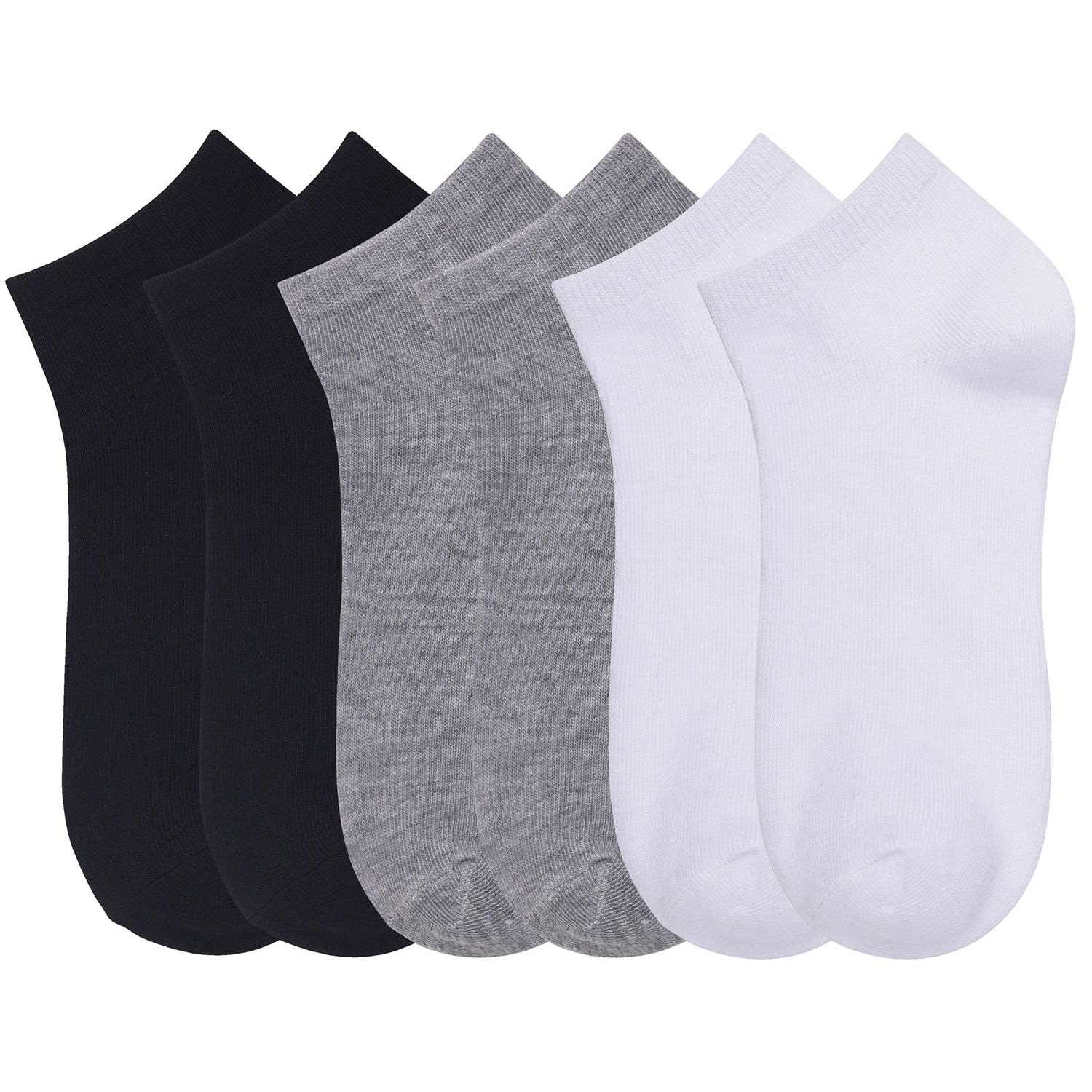 12 Pack Low Cut Plain Spandex Socks