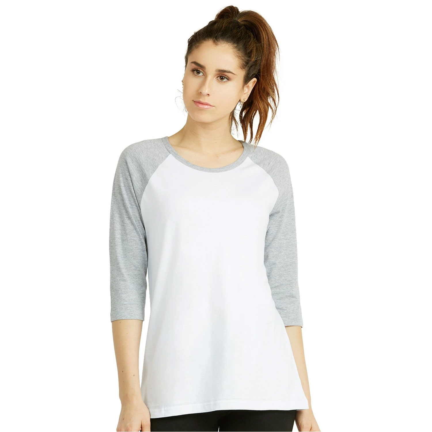 Baseball Tee for Women's - 100% Cotton