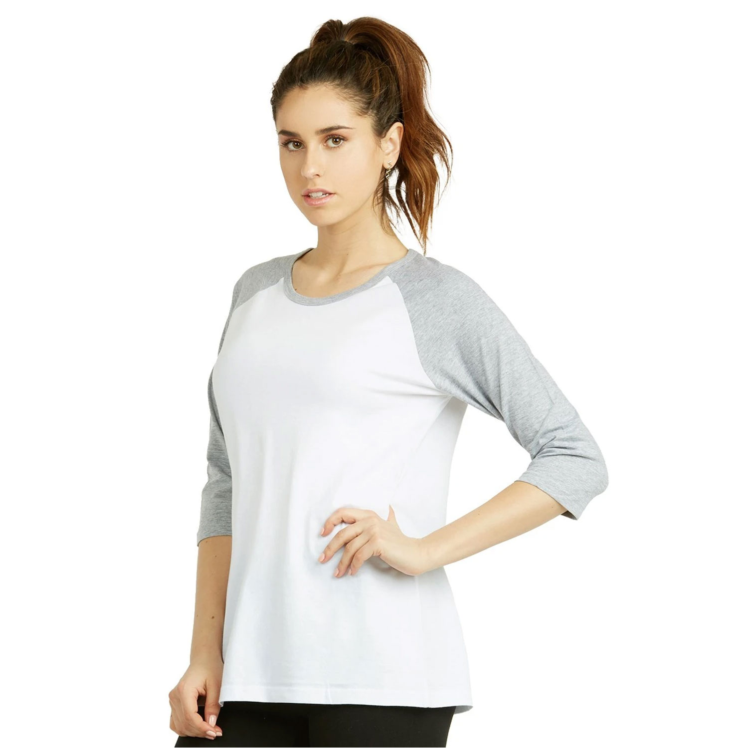 Baseball Tee for Women's - 100% Cotton