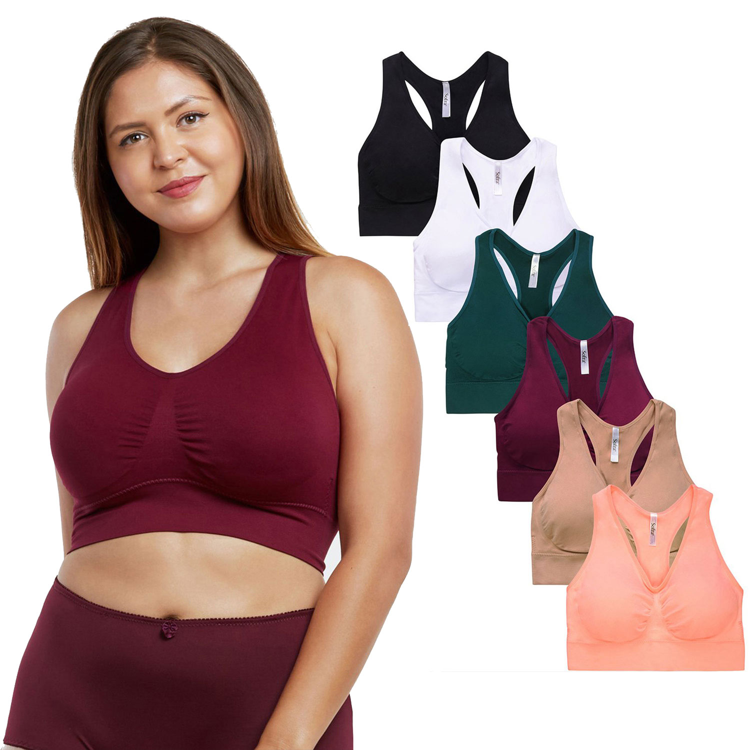 Seamless Sports Bra - Racer back 6 pack