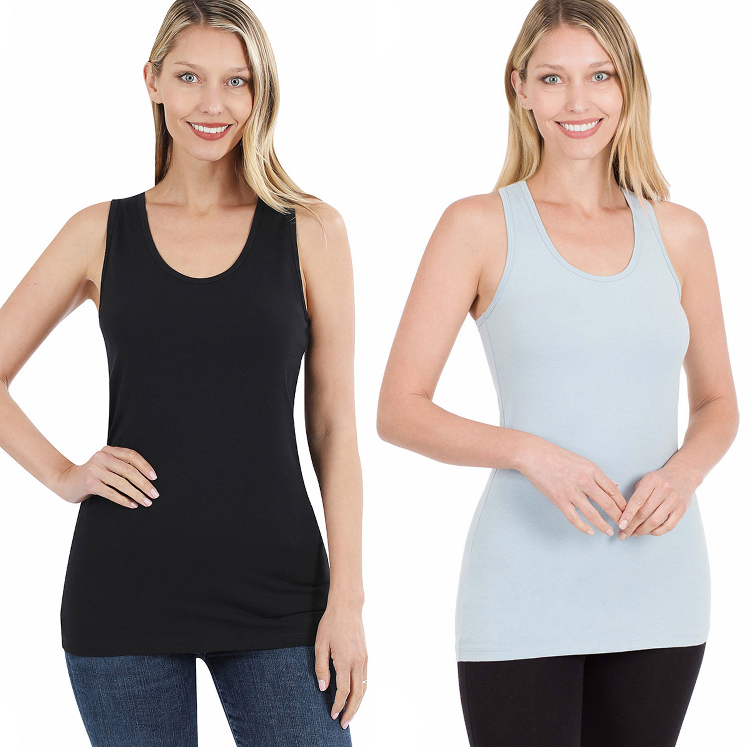 Racerback Tank Top Cotton Spandex Pack Of 4