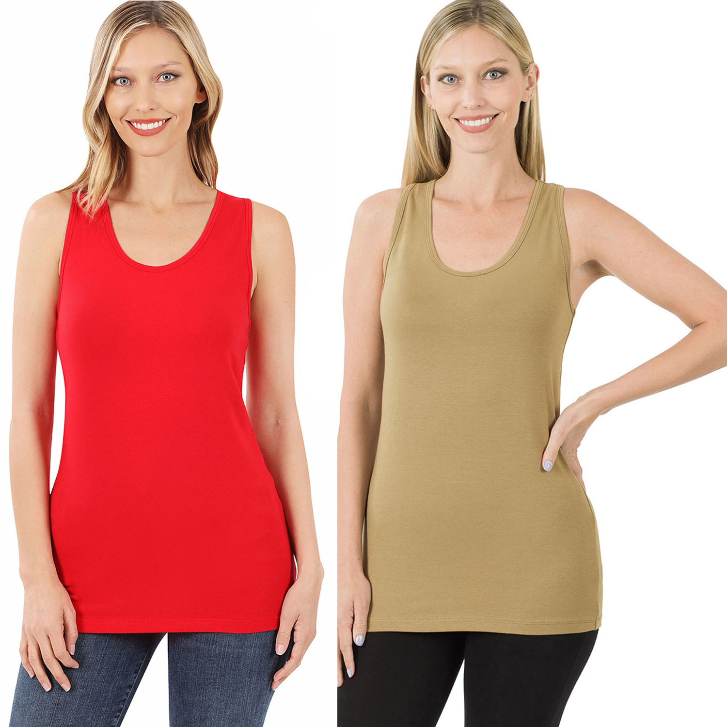 Racerback Tank Top Cotton Spandex Pack Of 4